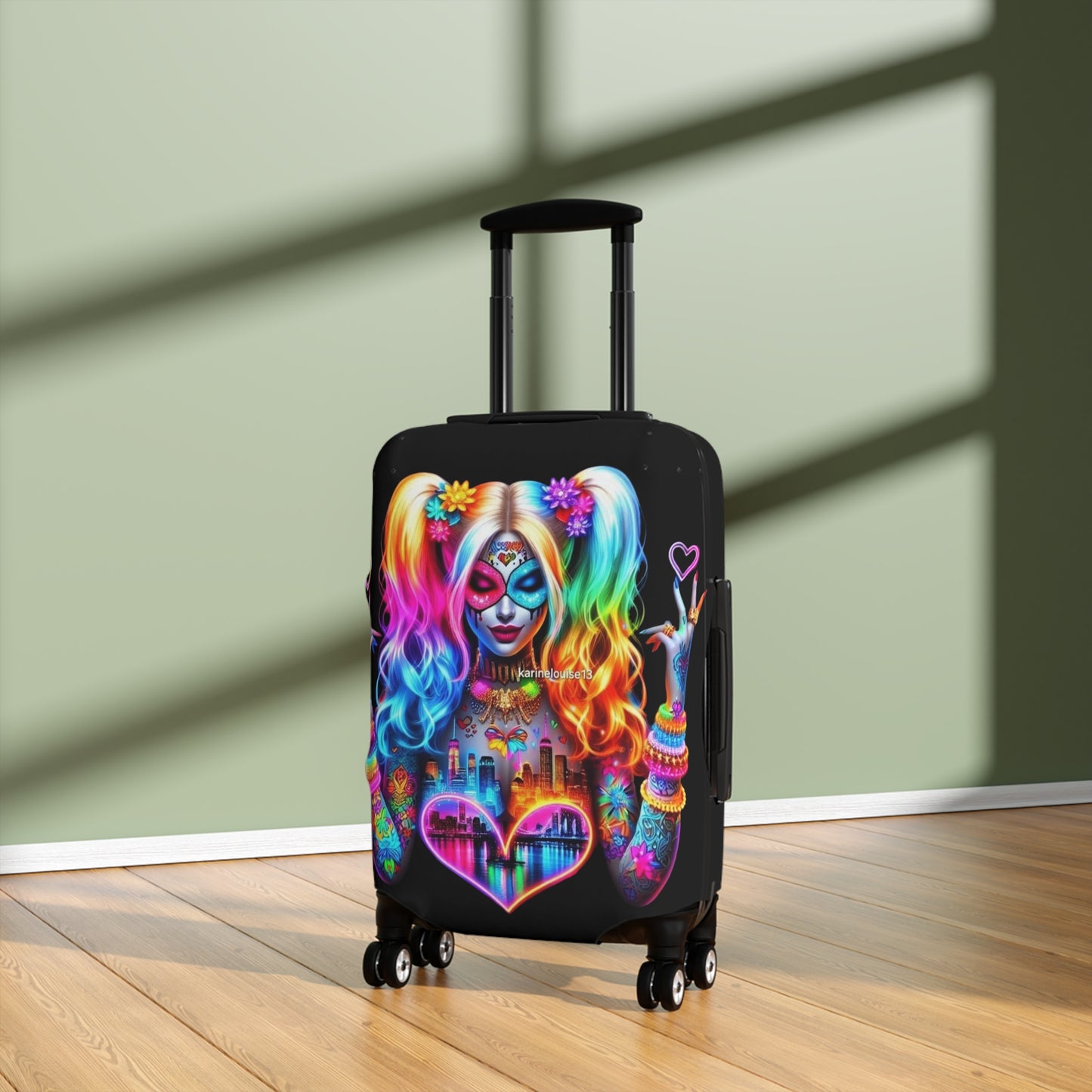 Colorful Harlequin Luggage Cover - Protect Your Suitcase, Travel Accessories, Unique Gift for Travelers | Suitcase