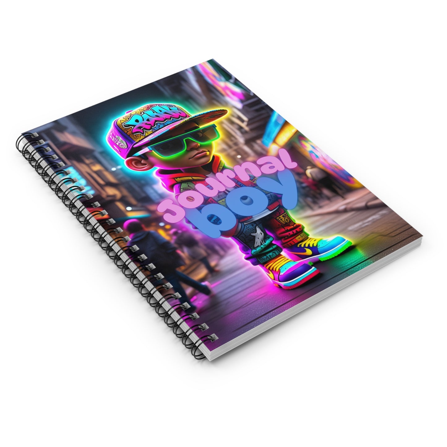Vibrant Spiral Notebook for Creative Minds, Journal Boy Design, Artistic Stationery, Gift for Students, Writing Companion