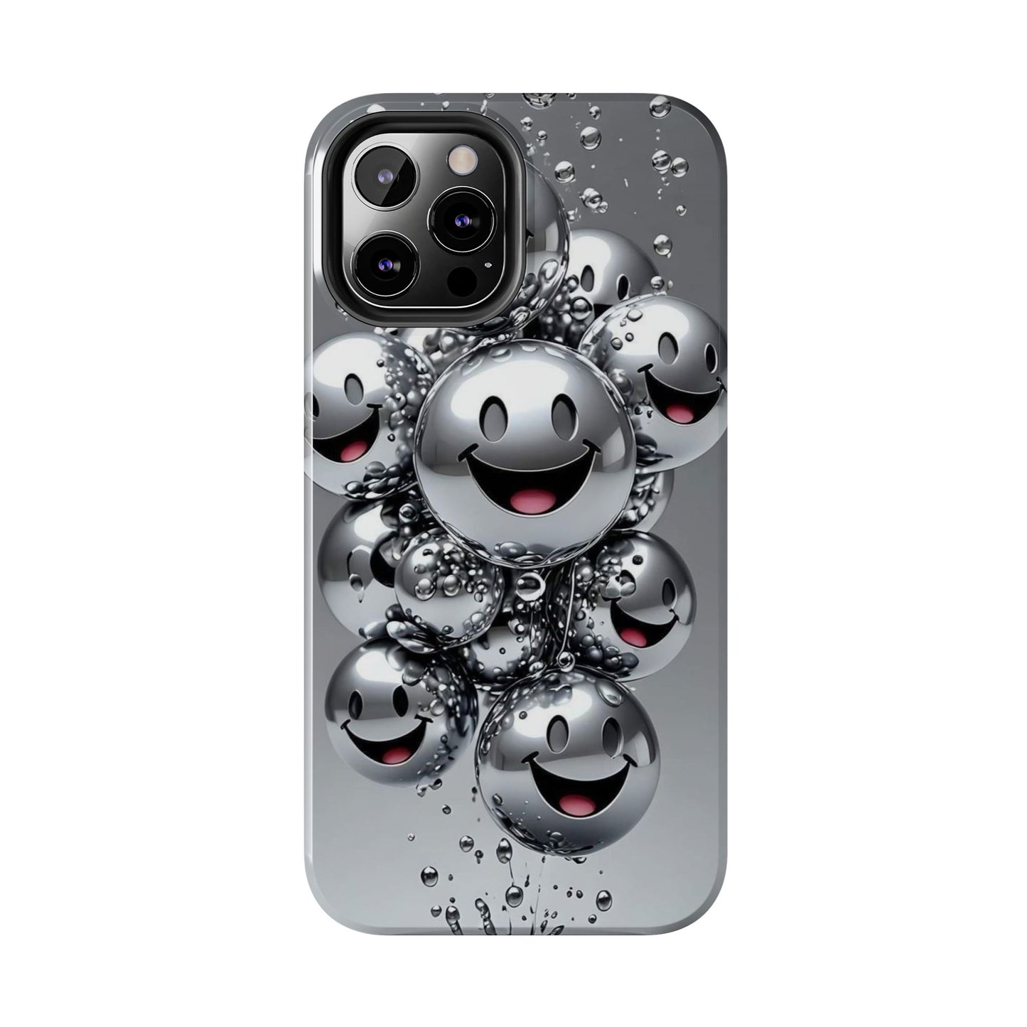 Smiley Bubble Tough Phone Cases - Durable Smartphone Protection, Fun Happy Face Design, Perfect for Gift | Iphone Case
