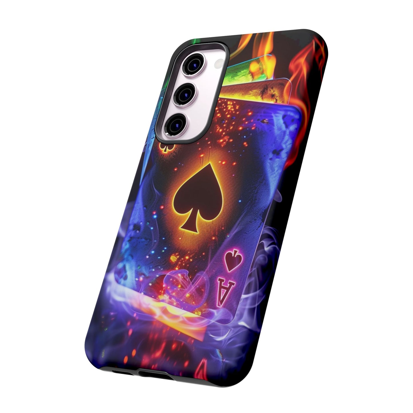 Vibrant Phone Case with Ace of Spades Design, Tough Phone Cover, Colorful Gift for Gamer| Samsung Case