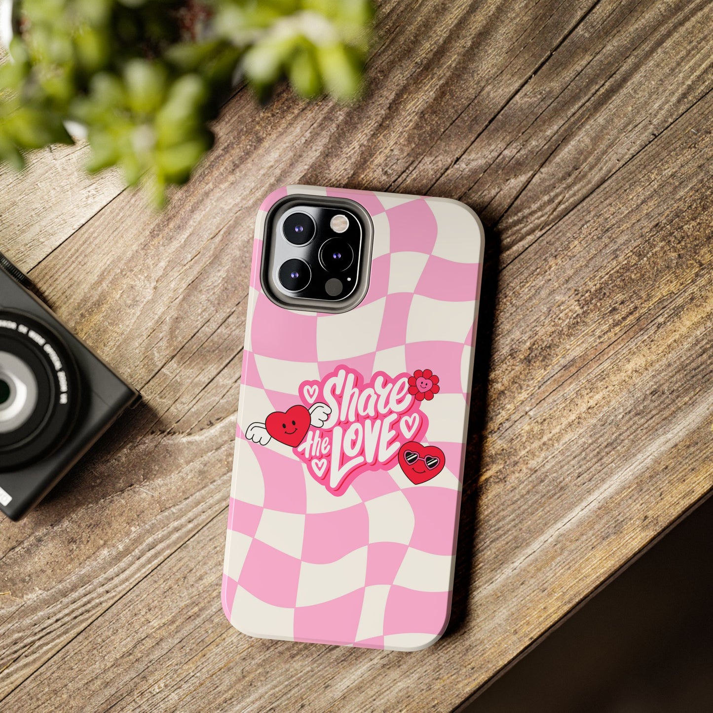 Share the Love Tough Phone Cases - Cute Heart Designs for Valentine's Day, Cute Phone Accessories, Gifts for Teens, Stylish Phone Covers