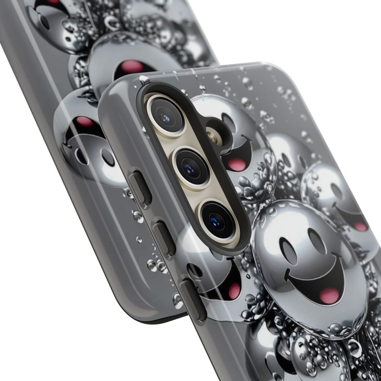 Cheerful Phone Case with Smiley Faces, Tough and Fun Case for You, Gift for Friends, Unique Smartphone Cover, Bubble Design | Samsung Case