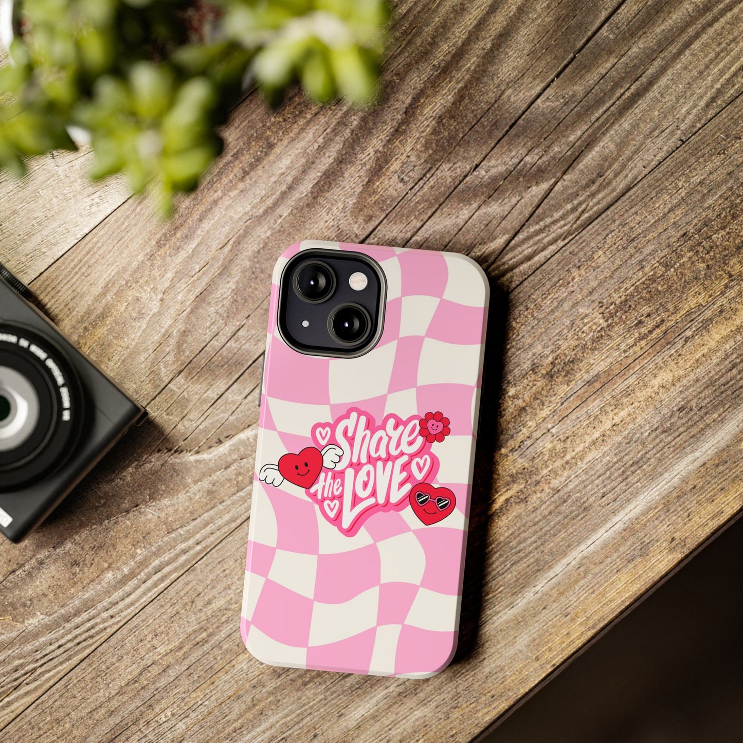 Share the Love Tough Phone Cases - Cute Heart Designs for Valentine's Day, Cute Phone Accessories, Gifts for Teens, Stylish Phone Covers