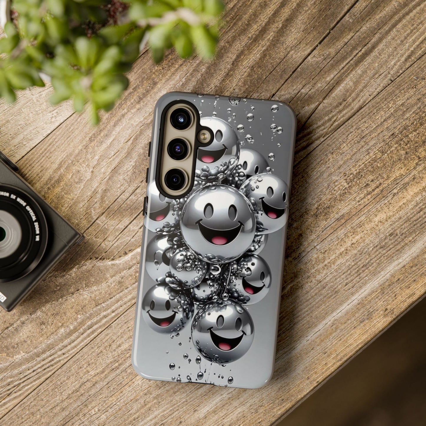 Cheerful Phone Case with Smiley Faces, Tough and Fun Case for You, Gift for Friends, Unique Smartphone Cover, Bubble Design | Samsung Case