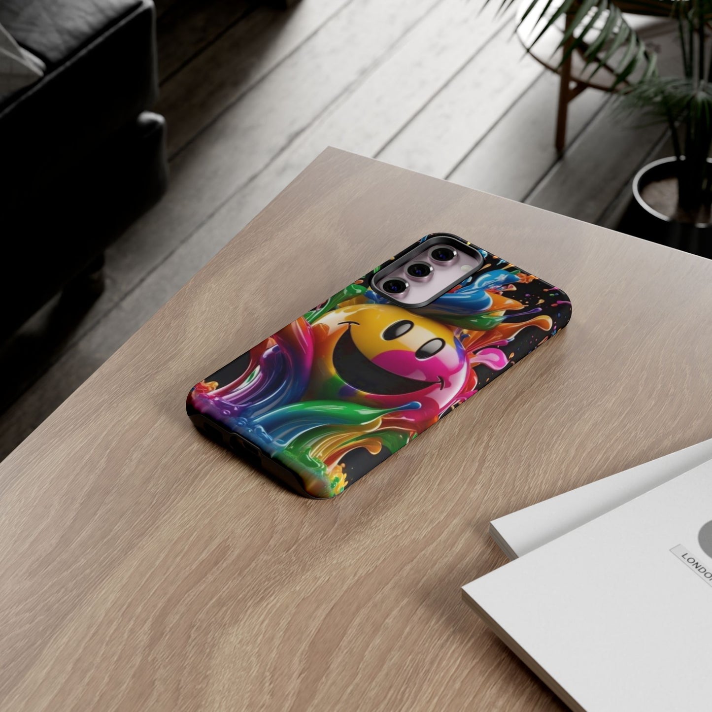Colorful Smiley Phone Case - Fun and Funky, Vibrant Design, Gift for Friends, Cute Accessories, Unique Phone Cover | Samsung Case