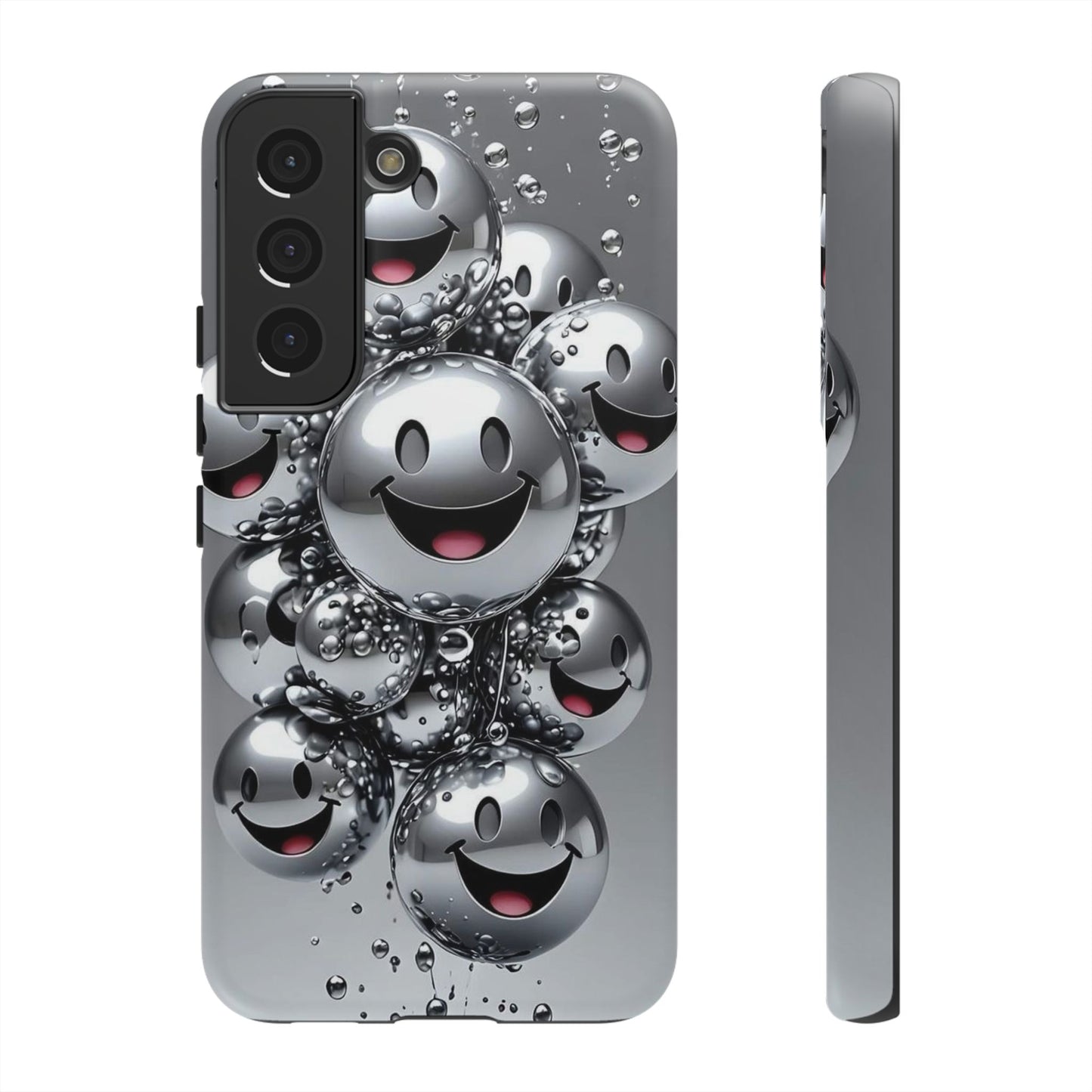 Cheerful Phone Case with Smiley Faces, Tough and Fun Case for You, Gift for Friends, Unique Smartphone Cover, Bubble Design | Samsung Case