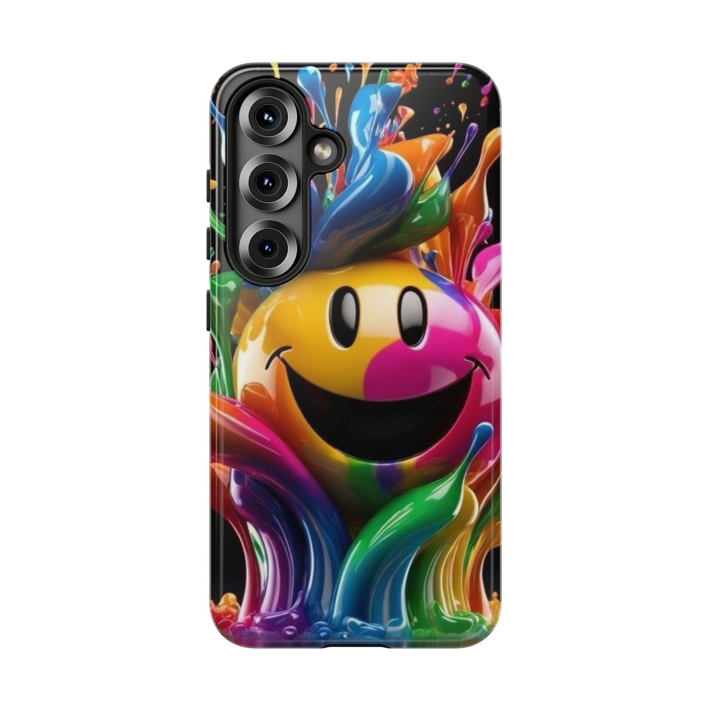 Colorful Smiley Phone Case - Fun and Funky, Vibrant Design, Gift for Friends, Cute Accessories, Unique Phone Cover | Samsung Case
