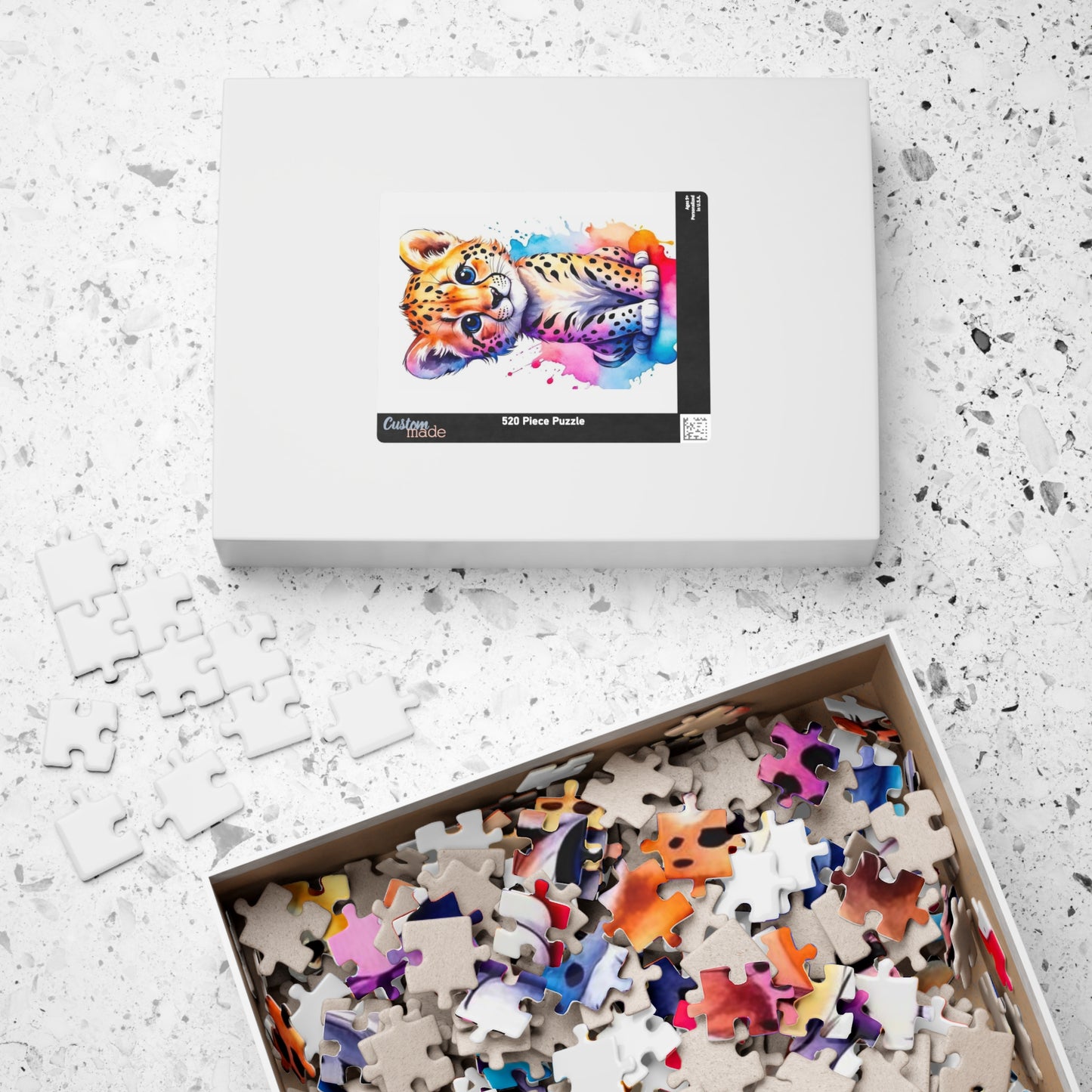 Colorful Leopard Puzzle - Fun Family Activity for All Ages, Perfect Gift for Kids, Game Night, Animal Lover, Creative Challenge
