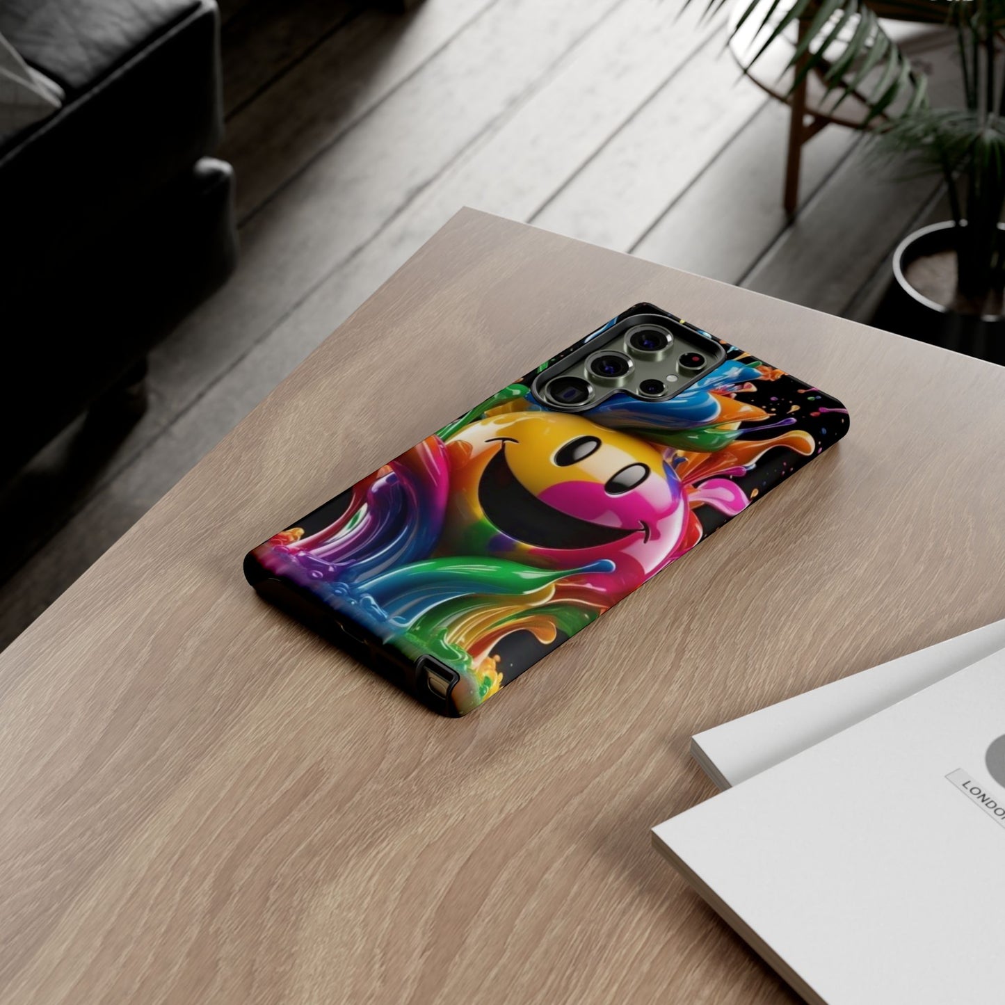 Colorful Smiley Phone Case - Fun and Funky, Vibrant Design, Gift for Friends, Cute Accessories, Unique Phone Cover | Samsung Case