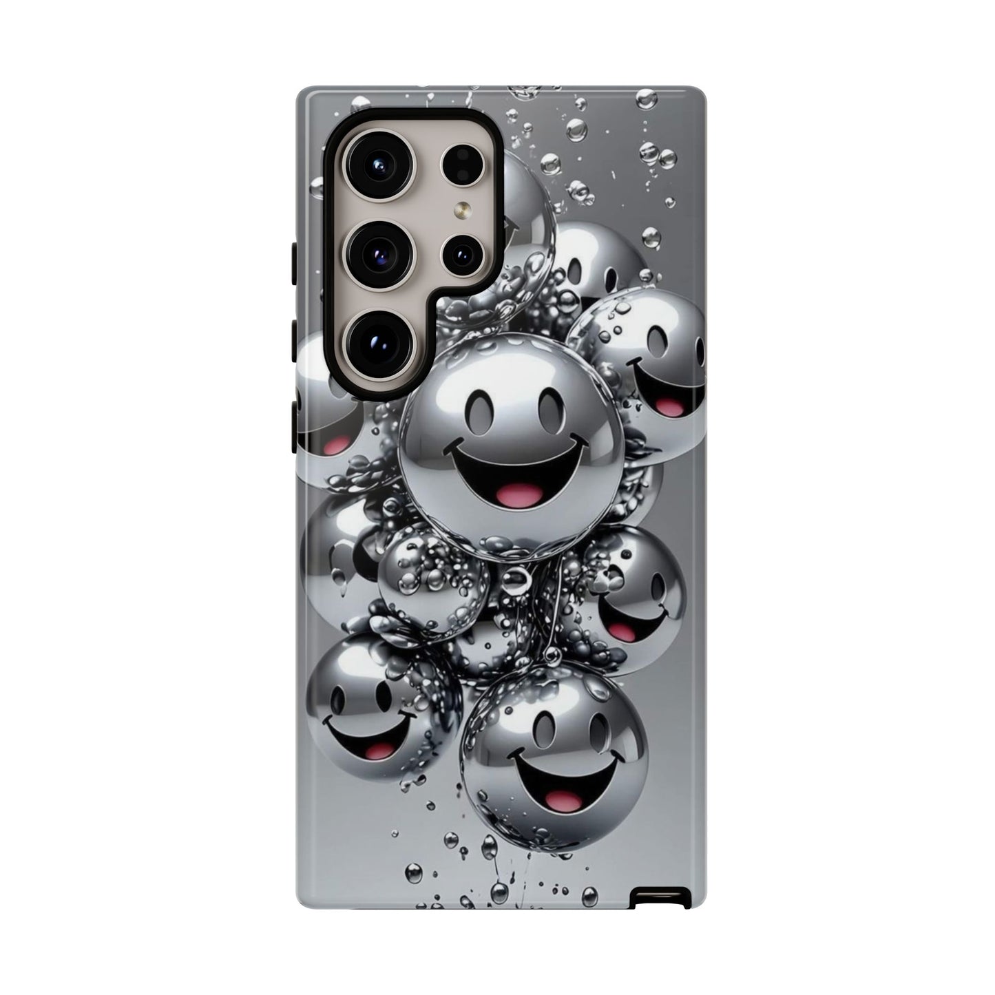 Cheerful Phone Case with Smiley Faces, Tough and Fun Case for You, Gift for Friends, Unique Smartphone Cover, Bubble Design | Samsung Case