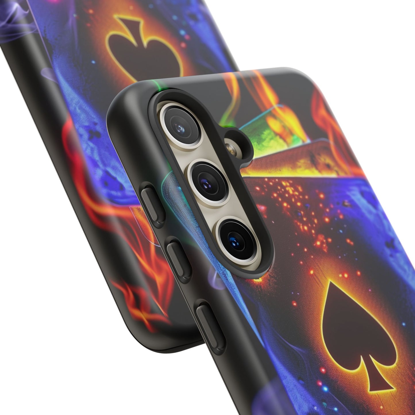 Vibrant Phone Case with Ace of Spades Design, Tough Phone Cover, Colorful Gift for Gamer| Samsung Case