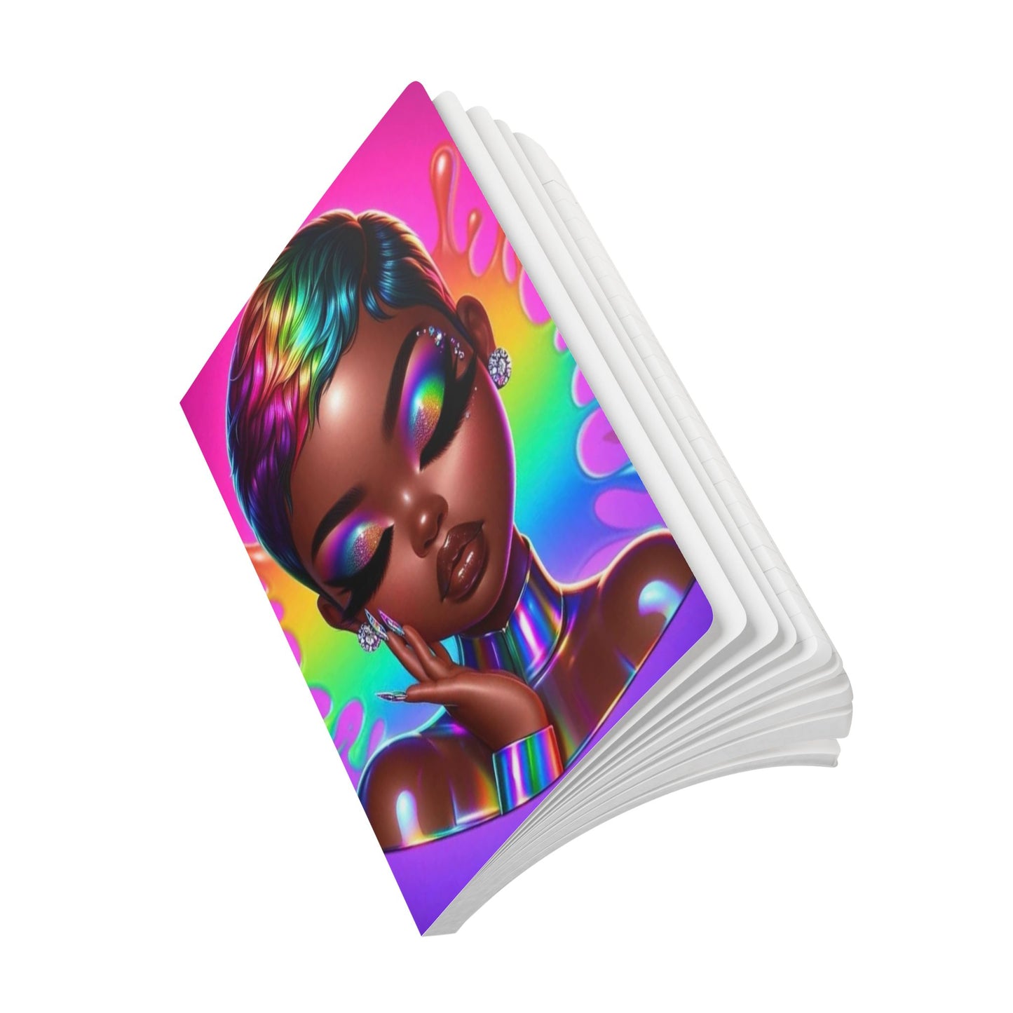 Vibrant Softcover Journal – You Are Your Best Masterpiece, Inspirational Stationery, Rainbow Art Journal, Unique Gift Ideas, Self-Care