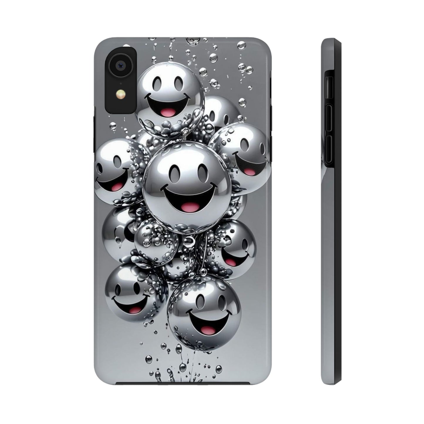 Smiley Bubble Tough Phone Cases - Durable Smartphone Protection, Fun Happy Face Design, Perfect for Gift | Iphone Case