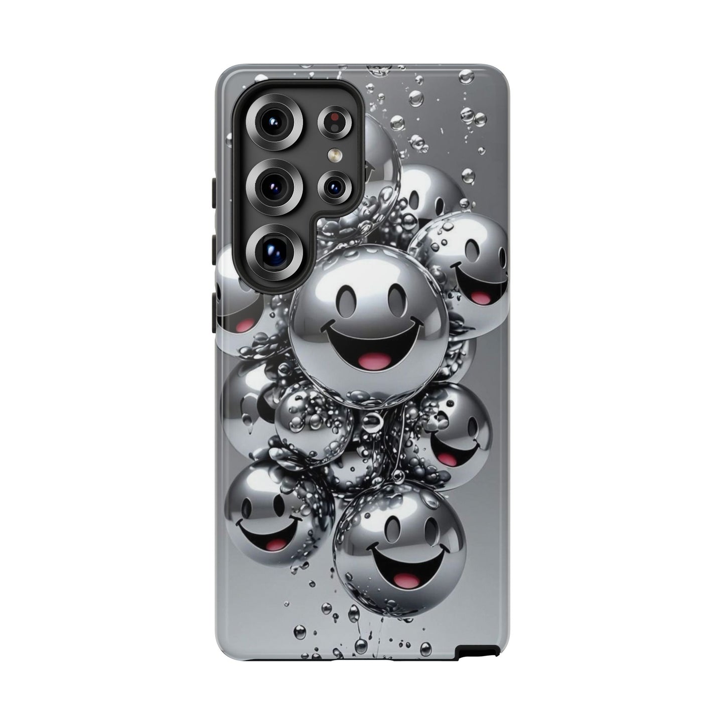Cheerful Phone Case with Smiley Faces, Tough and Fun Case for You, Gift for Friends, Unique Smartphone Cover, Bubble Design | Samsung Case