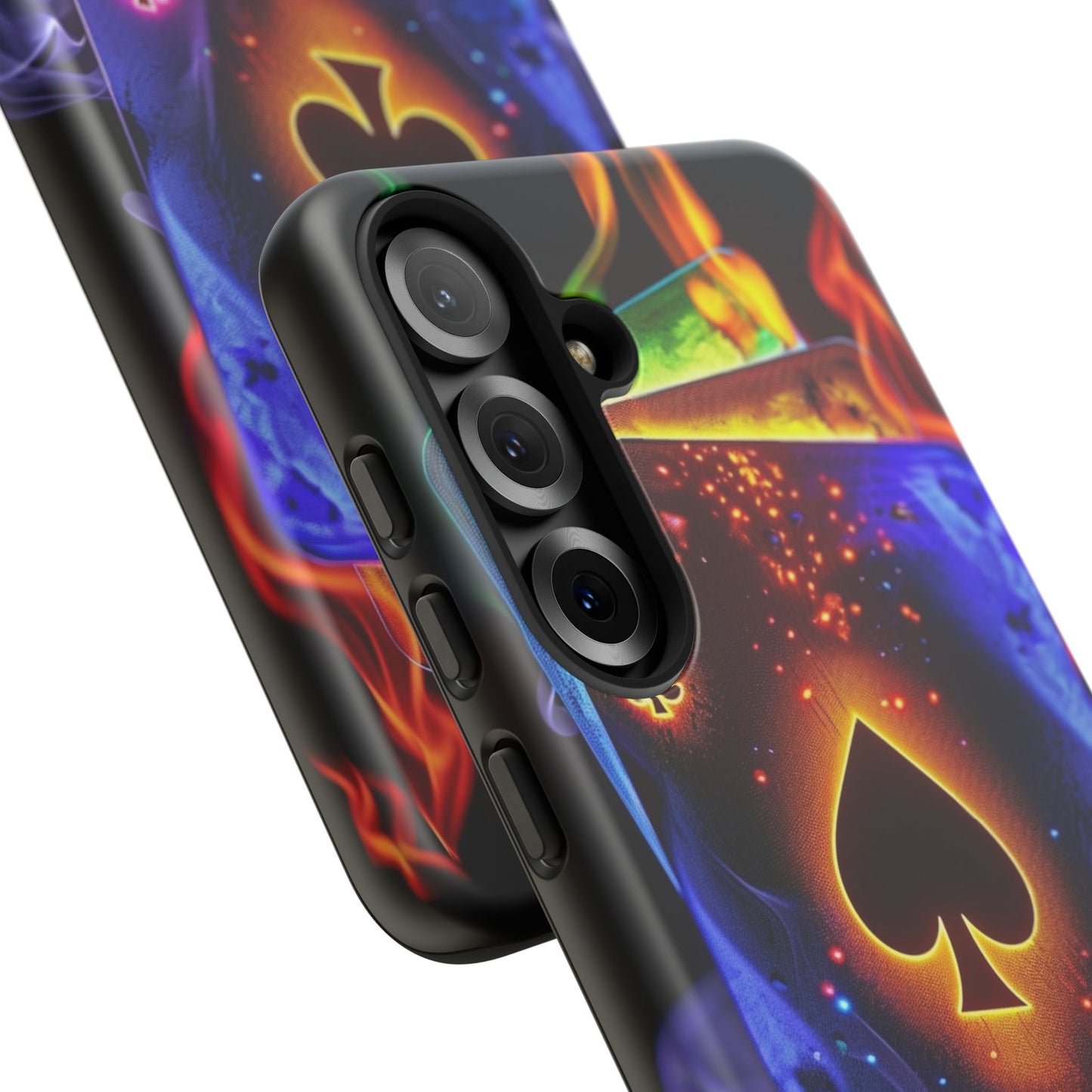 Vibrant Phone Case with Ace of Spades Design, Tough Phone Cover, Colorful Gift for Gamer| Samsung Case