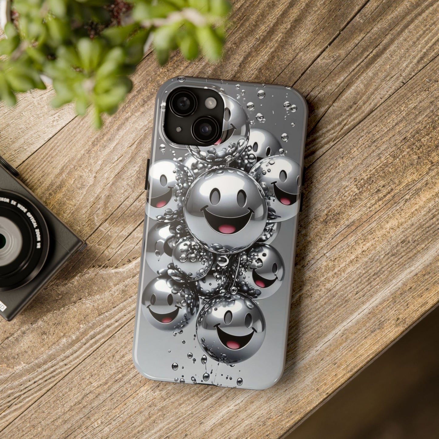 Smiley Bubble Tough Phone Cases - Durable Smartphone Protection, Fun Happy Face Design, Perfect for Gift | Iphone Case