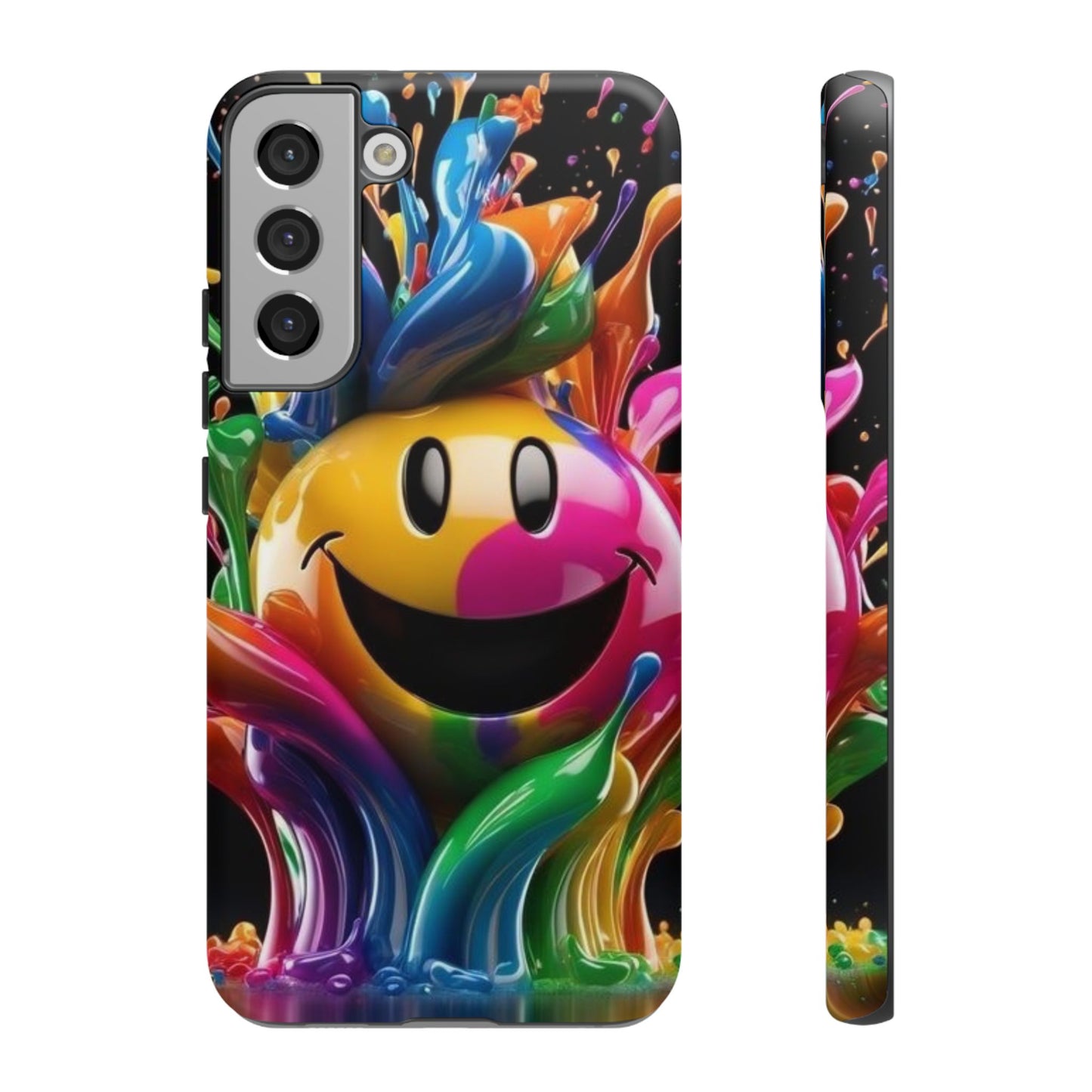 Colorful Smiley Phone Case - Fun and Funky, Vibrant Design, Gift for Friends, Cute Accessories, Unique Phone Cover | Samsung Case