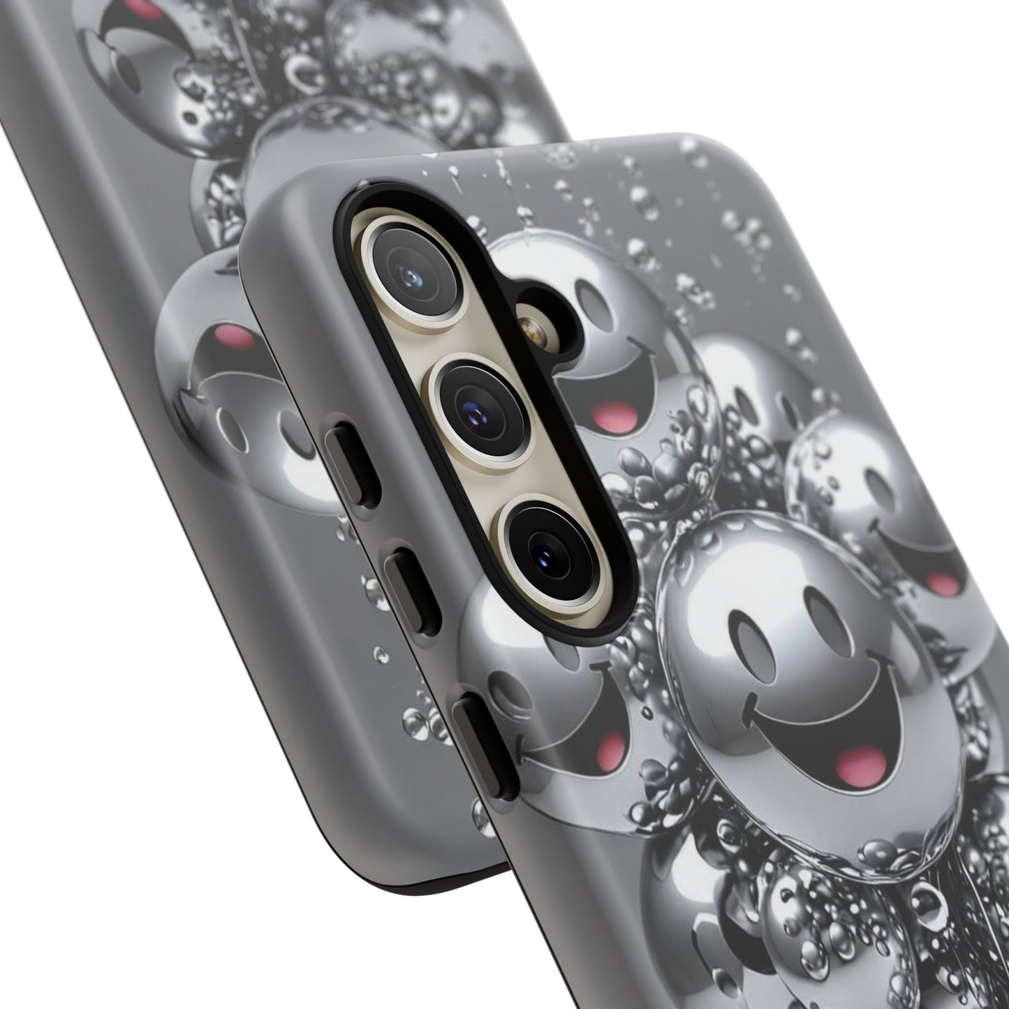 Cheerful Phone Case with Smiley Faces, Tough and Fun Case for You, Gift for Friends, Unique Smartphone Cover, Bubble Design | Samsung Case