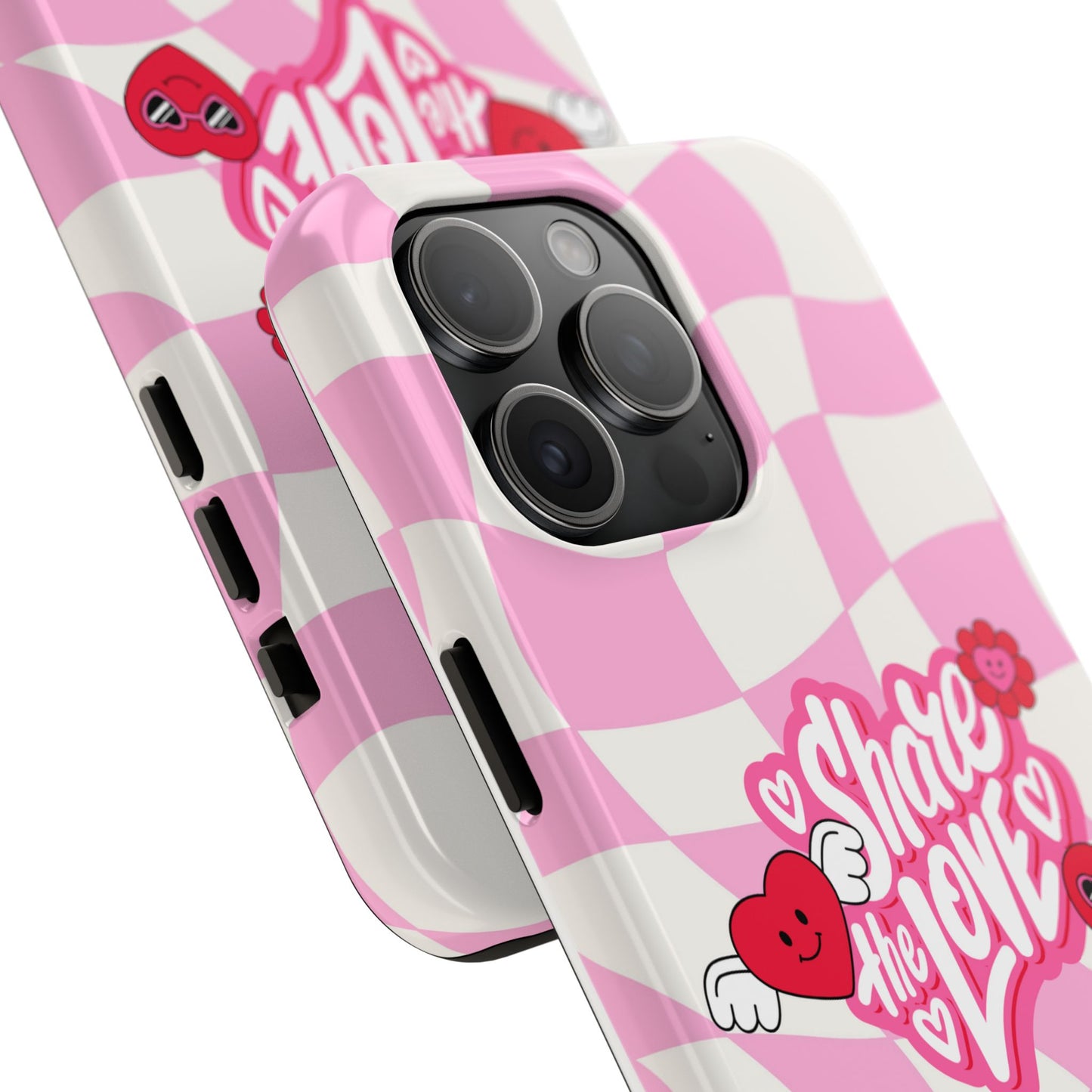 Share the Love Tough Phone Cases - Cute Heart Designs for Valentine's Day, Cute Phone Accessories, Gifts for Teens, Stylish Phone Covers