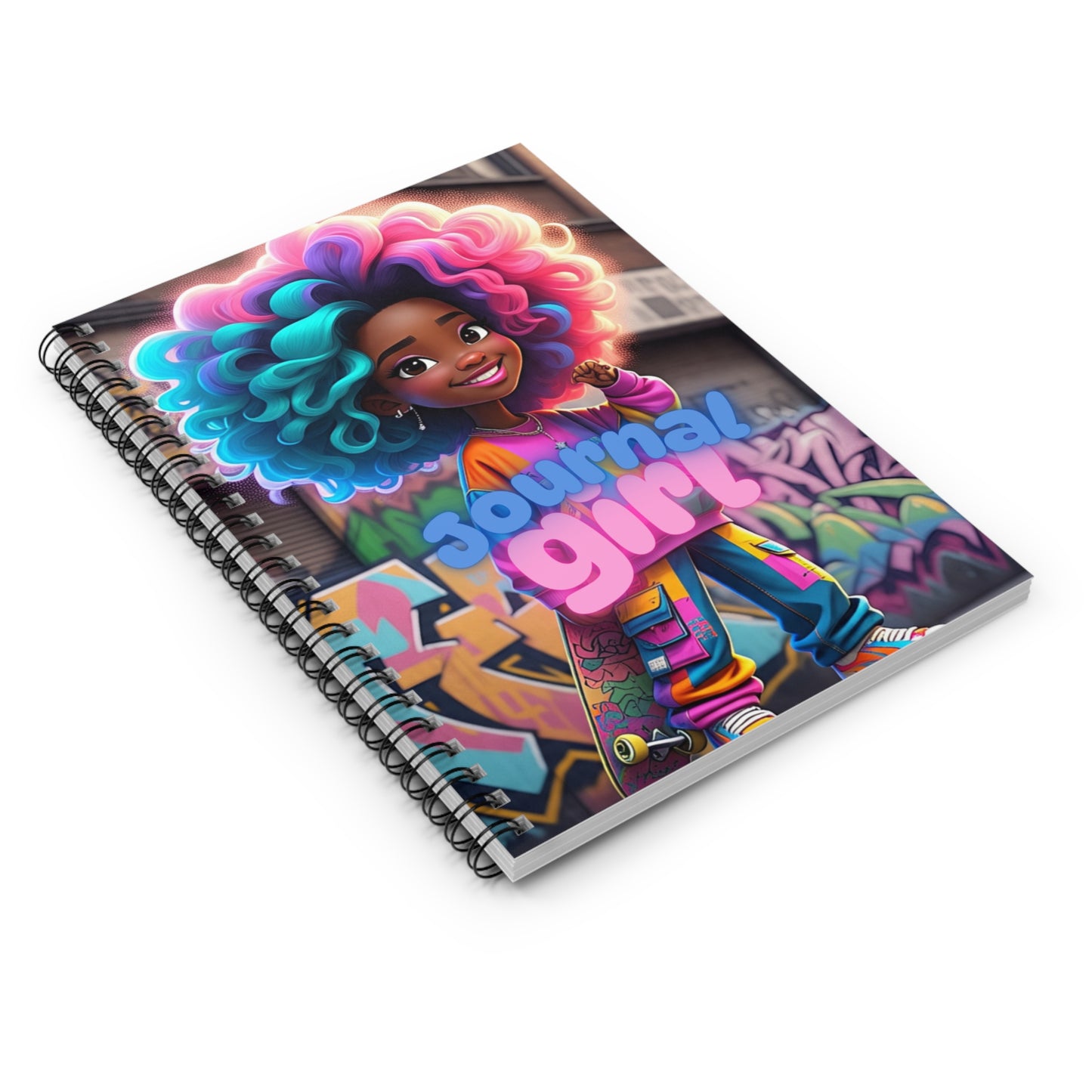 Colorful Spiral Notebook for Girls, Journal, Stationery, Gift for Students, Creative Writing, Back to School
