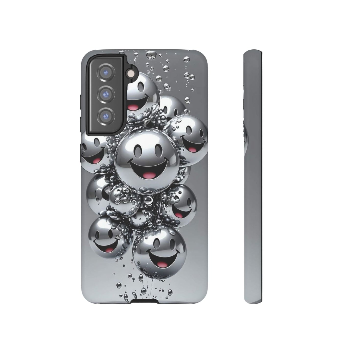 Cheerful Phone Case with Smiley Faces, Tough and Fun Case for You, Gift for Friends, Unique Smartphone Cover, Bubble Design | Samsung Case
