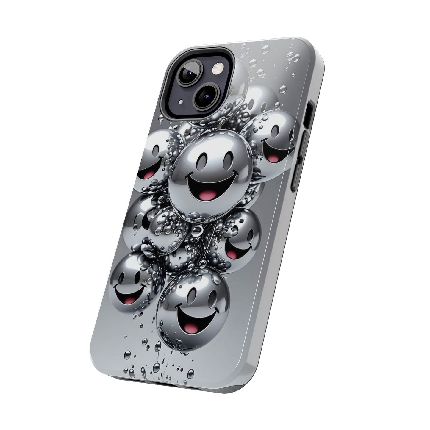 Smiley Bubble Tough Phone Cases - Durable Smartphone Protection, Fun Happy Face Design, Perfect for Gift | Iphone Case