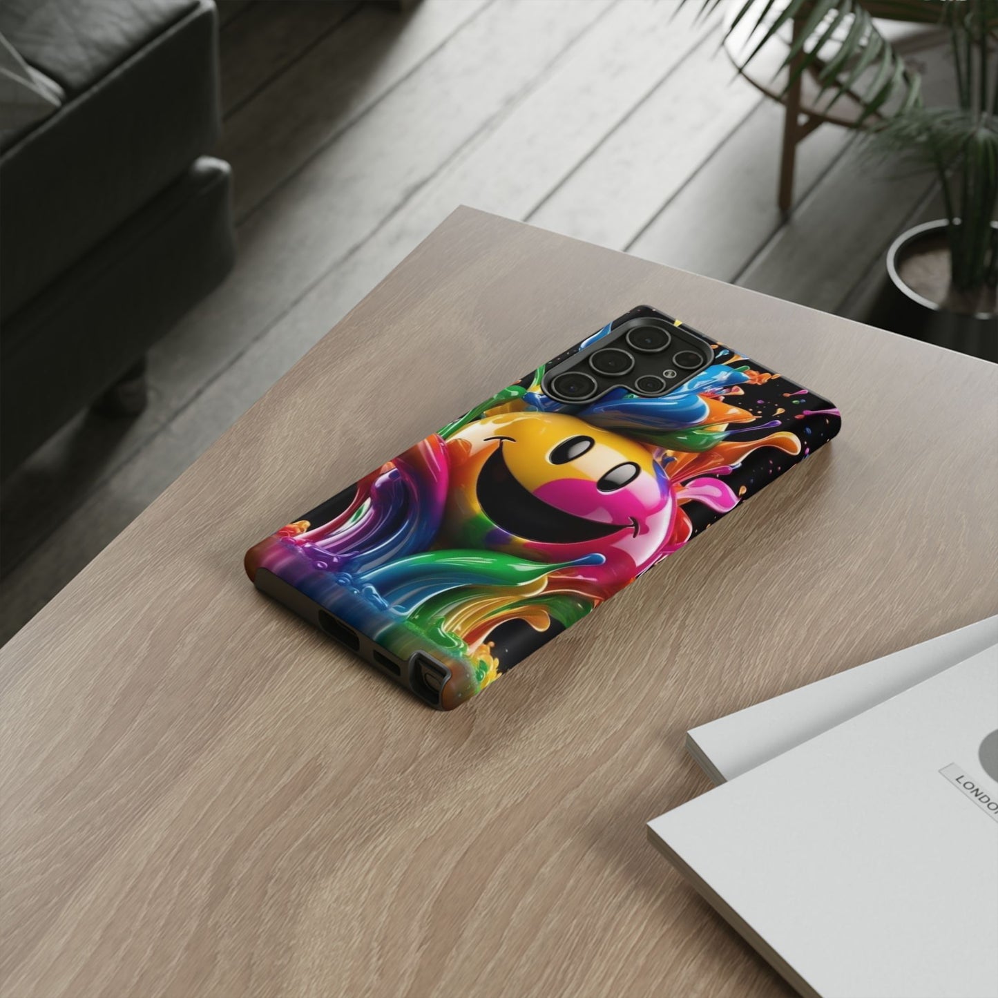 Colorful Smiley Phone Case - Fun and Funky, Vibrant Design, Gift for Friends, Cute Accessories, Unique Phone Cover | Samsung Case