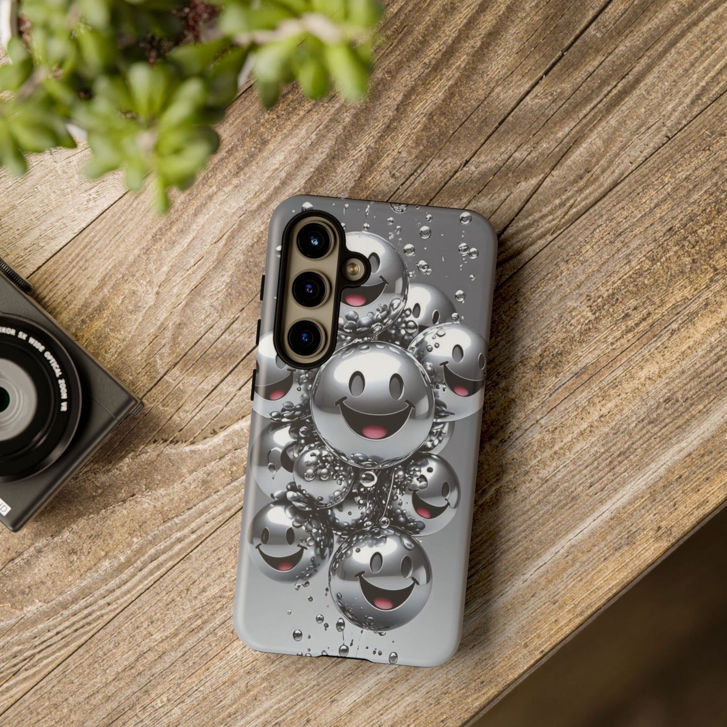 Cheerful Phone Case with Smiley Faces, Tough and Fun Case for You, Gift for Friends, Unique Smartphone Cover, Bubble Design | Samsung Case