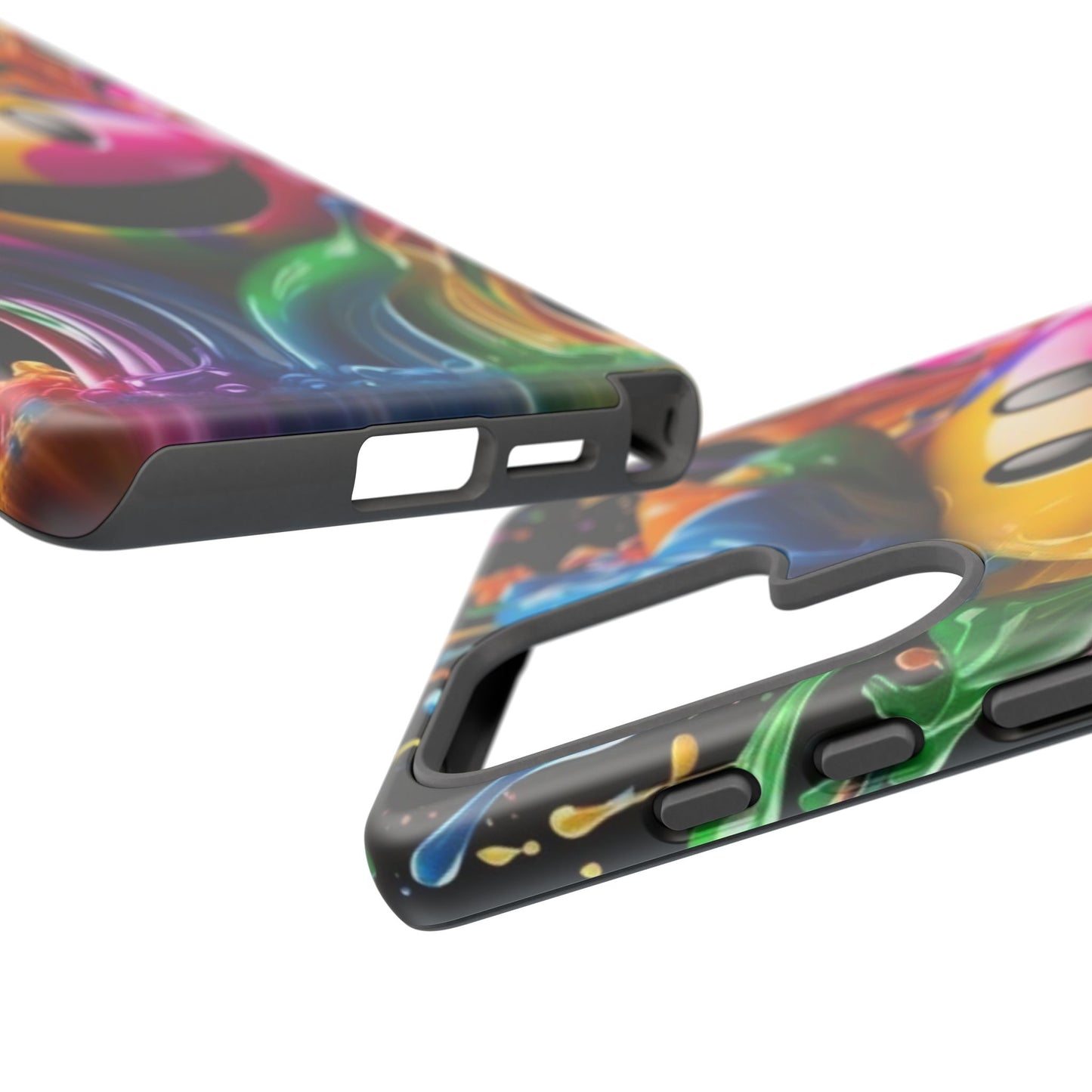 Colorful Smiley Phone Case - Fun and Funky, Vibrant Design, Gift for Friends, Cute Accessories, Unique Phone Cover | Samsung Case
