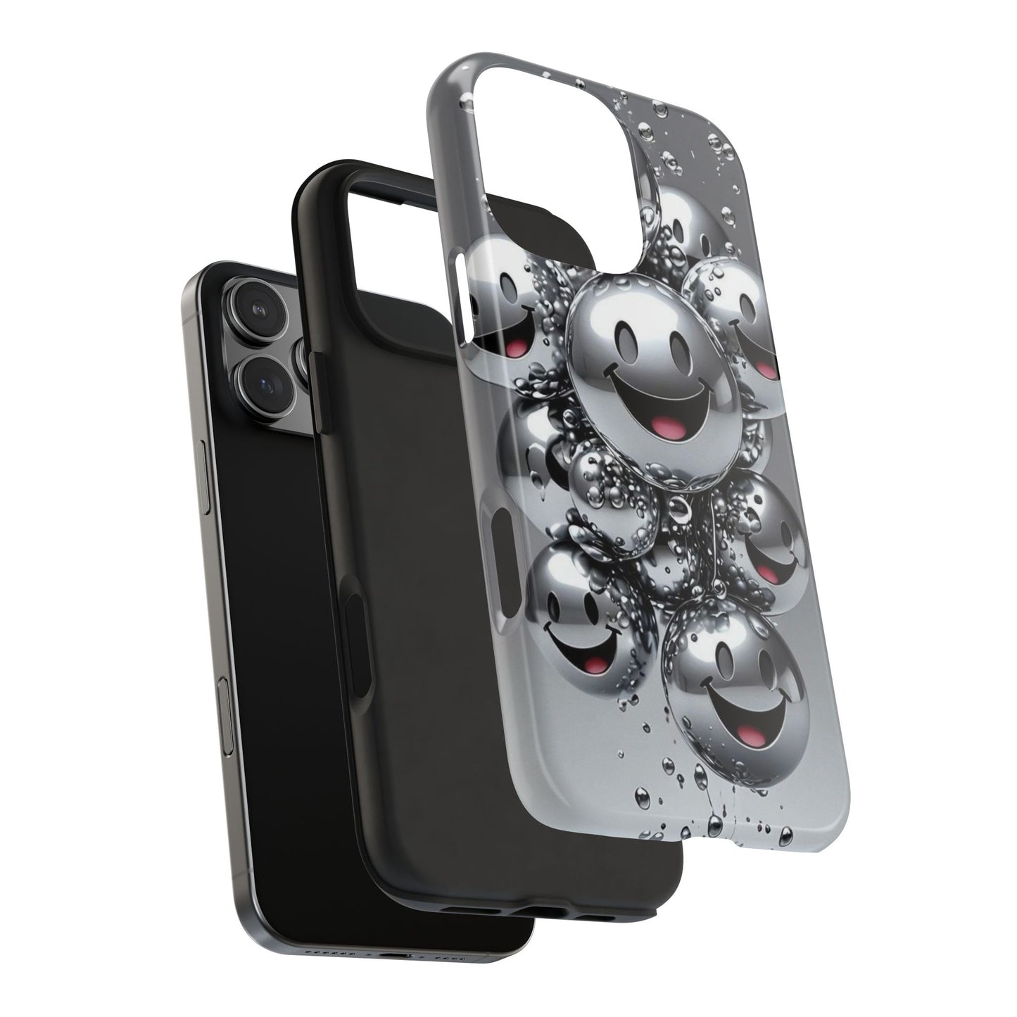 Smiley Bubble Tough Phone Cases - Durable Smartphone Protection, Fun Happy Face Design, Perfect for Gift | Iphone Case
