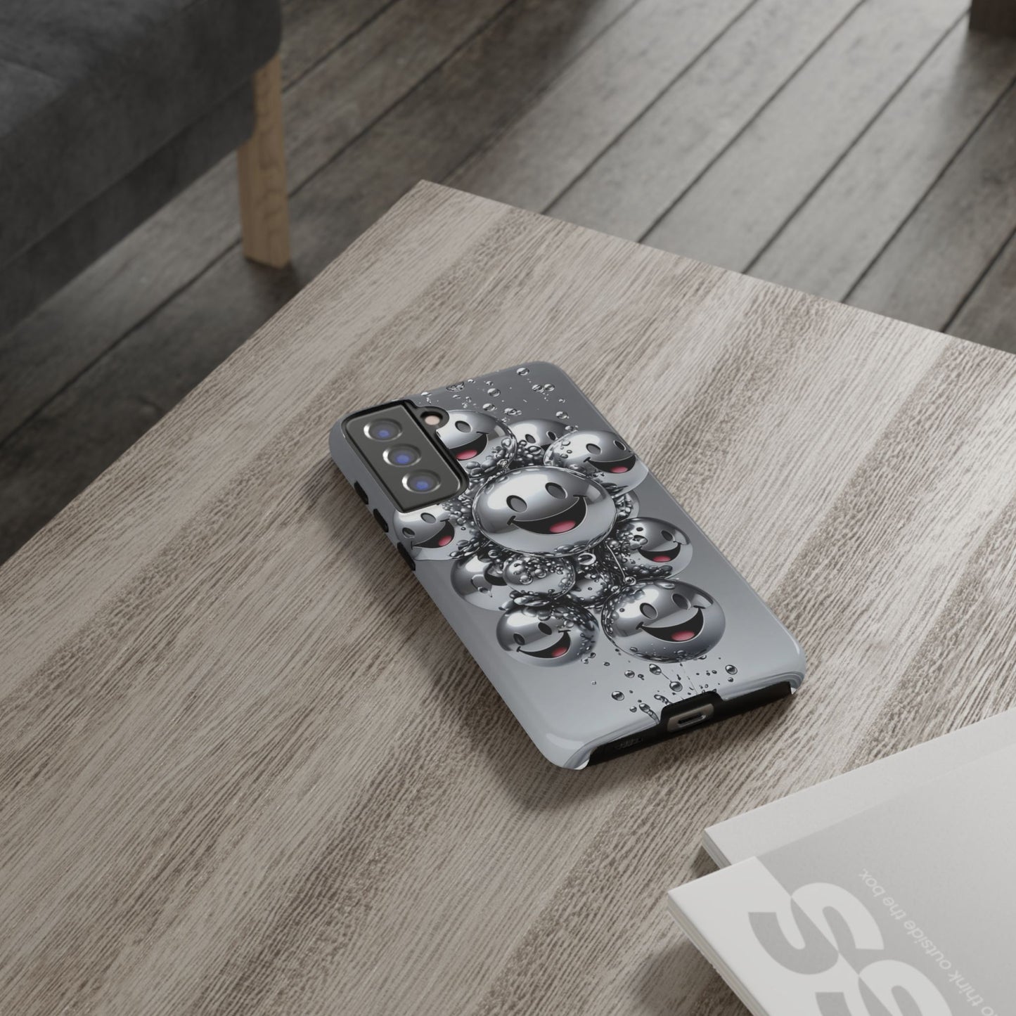 Cheerful Phone Case with Smiley Faces, Tough and Fun Case for You, Gift for Friends, Unique Smartphone Cover, Bubble Design | Samsung Case