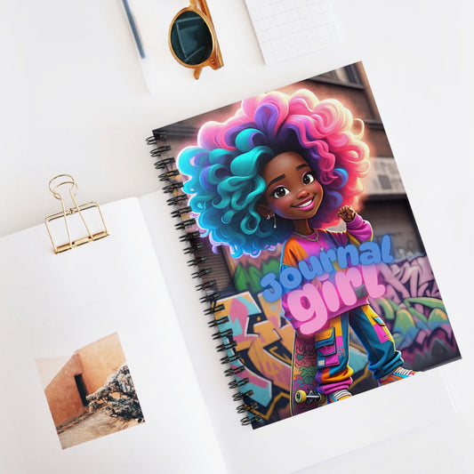 Colorful Spiral Notebook for Girls, Journal, Stationery, Gift for Students, Creative Writing, Back to School