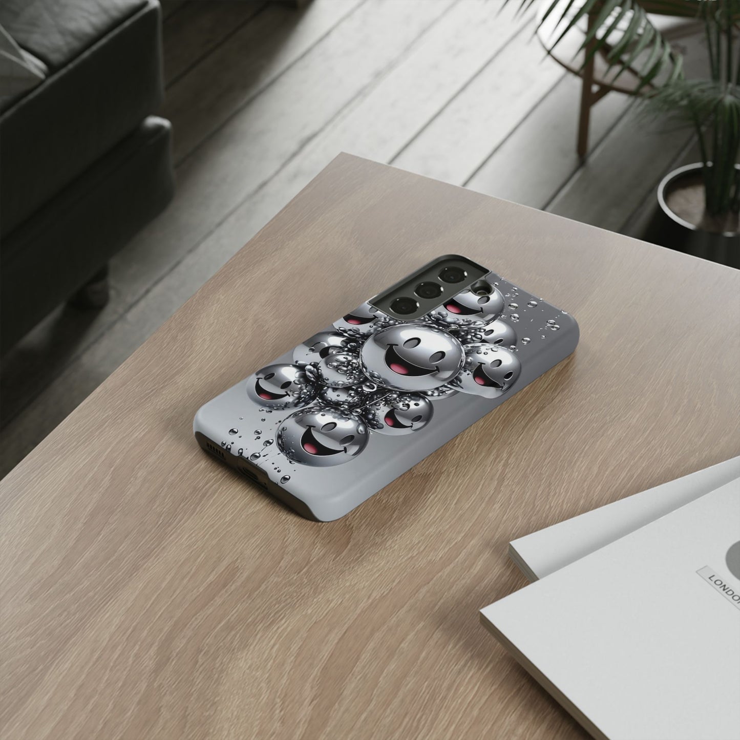 Cheerful Phone Case with Smiley Faces, Tough and Fun Case for You, Gift for Friends, Unique Smartphone Cover, Bubble Design | Samsung Case