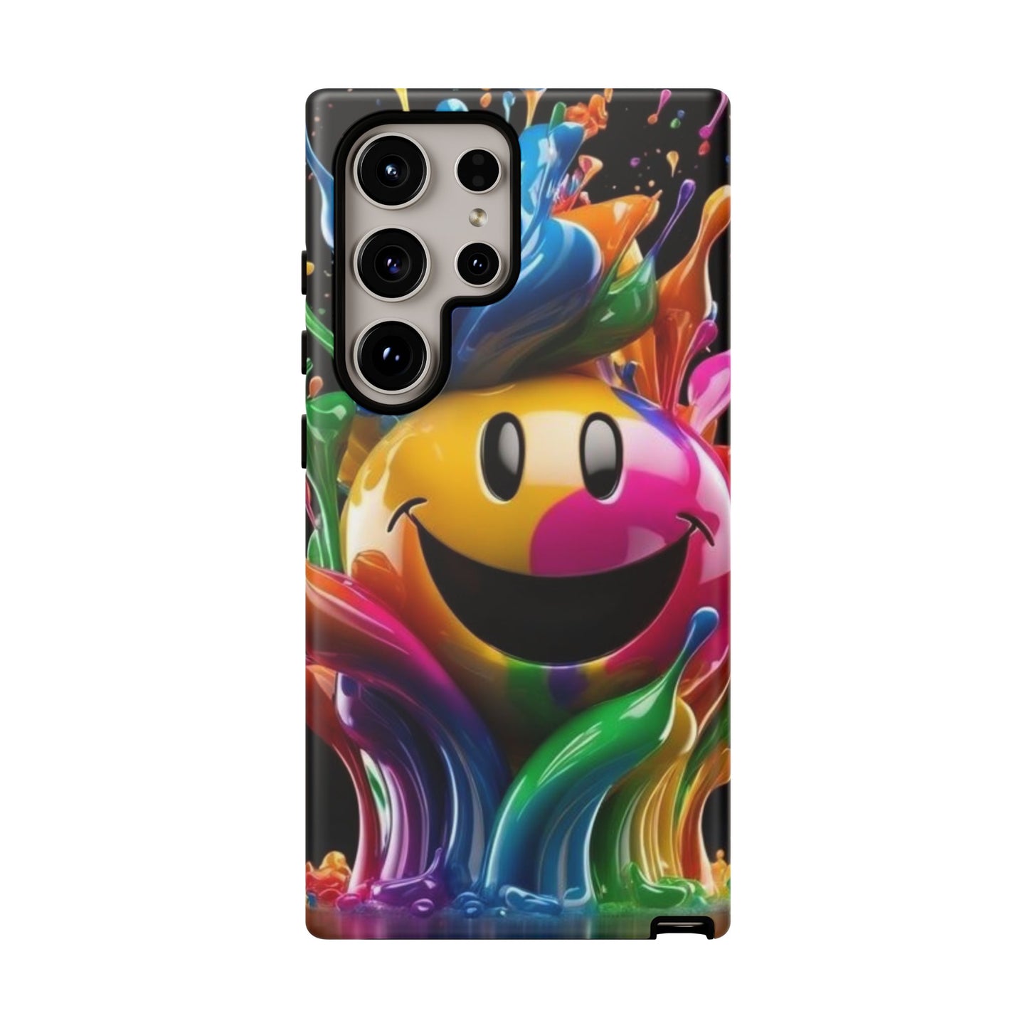 Colorful Smiley Phone Case - Fun and Funky, Vibrant Design, Gift for Friends, Cute Accessories, Unique Phone Cover | Samsung Case