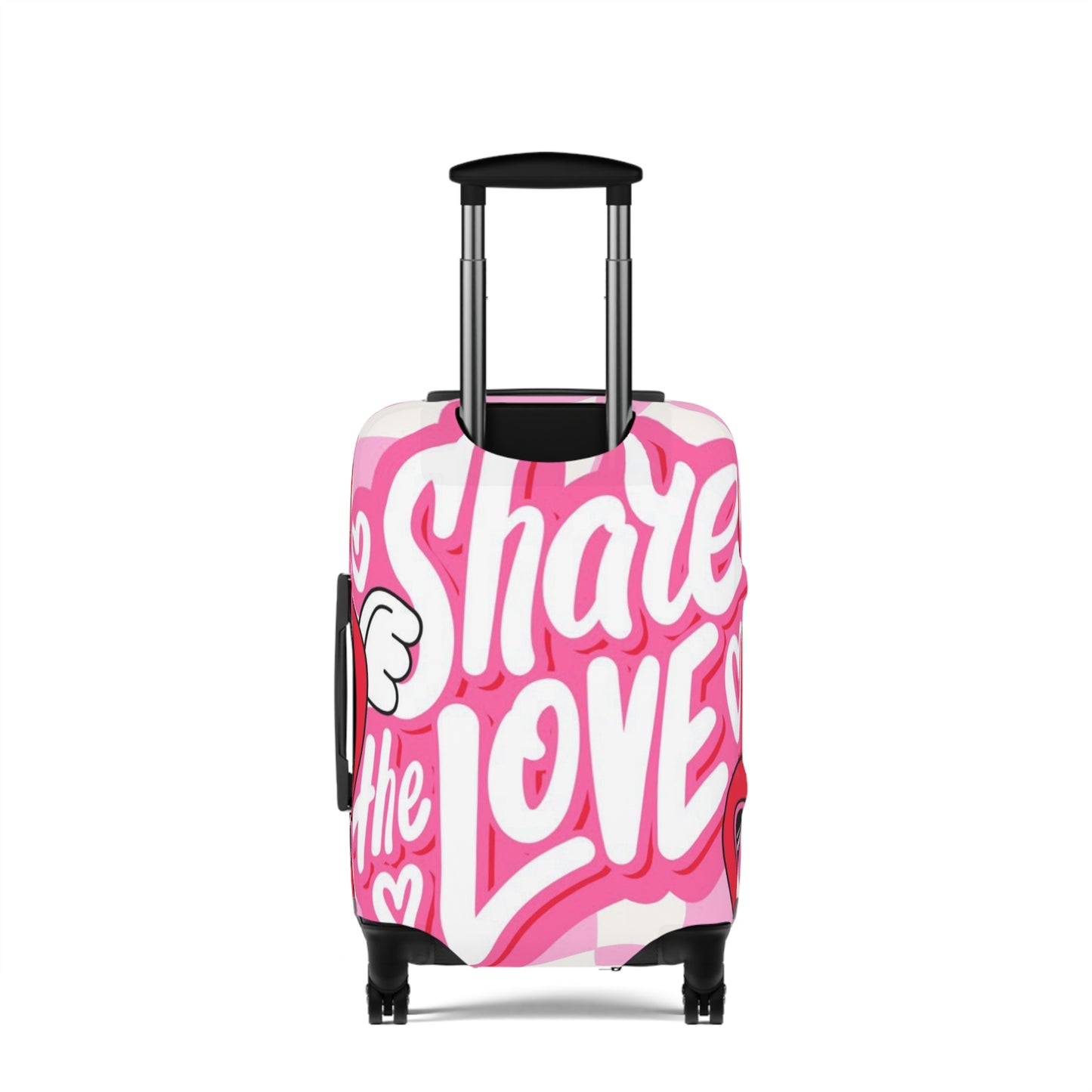 Colorful Luggage Cover - Share the Love, Travel Accessory, Suitcase Protector, Gift for Travelers, Fun Travel Gear | Suitcase