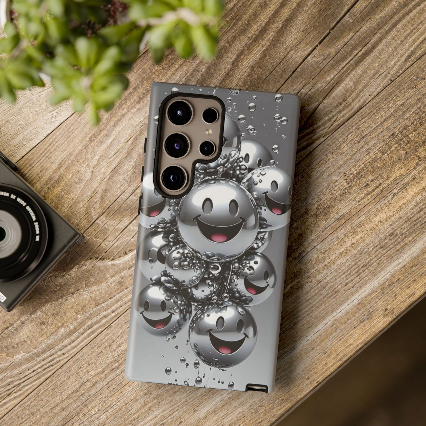 Cheerful Phone Case with Smiley Faces, Tough and Fun Case for You, Gift for Friends, Unique Smartphone Cover, Bubble Design | Samsung Case