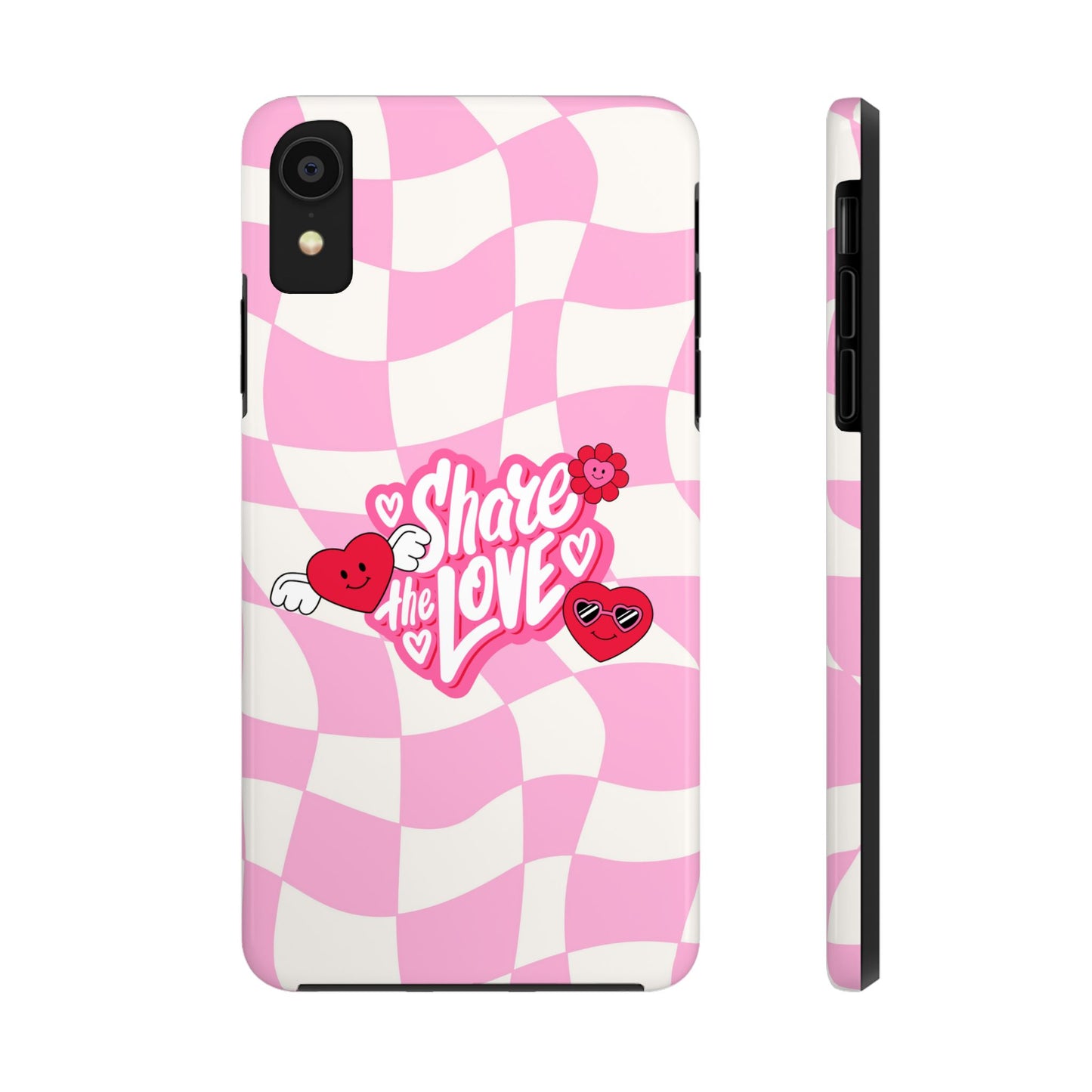Share the Love Tough Phone Cases - Cute Heart Designs for Valentine's Day, Cute Phone Accessories, Gifts for Teens, Stylish Phone Covers