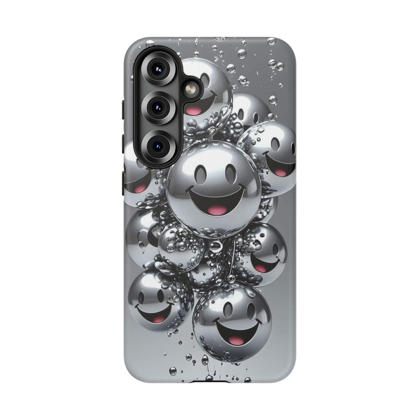 Cheerful Phone Case with Smiley Faces, Tough and Fun Case for You, Gift for Friends, Unique Smartphone Cover, Bubble Design | Samsung Case