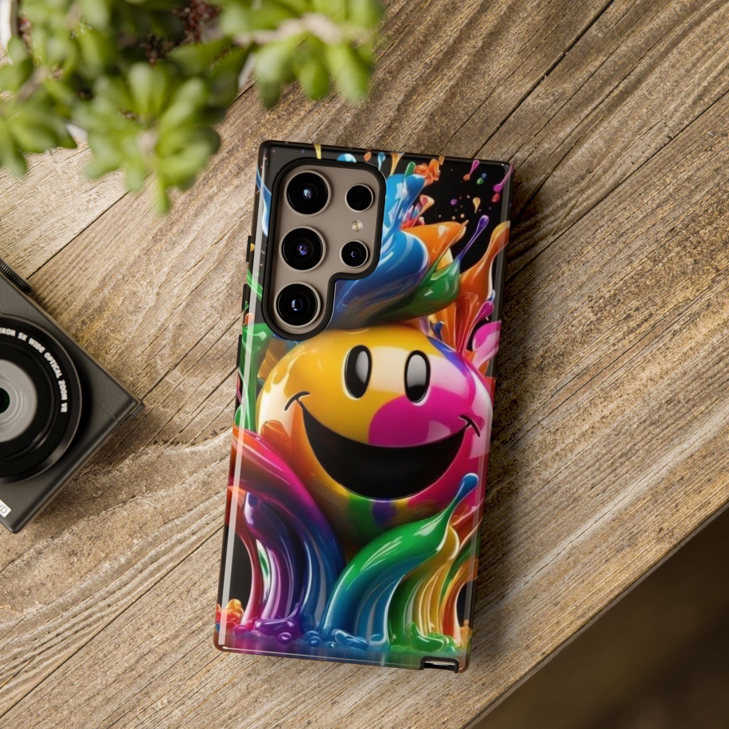 Colorful Smiley Phone Case - Fun and Funky, Vibrant Design, Gift for Friends, Cute Accessories, Unique Phone Cover | Samsung Case