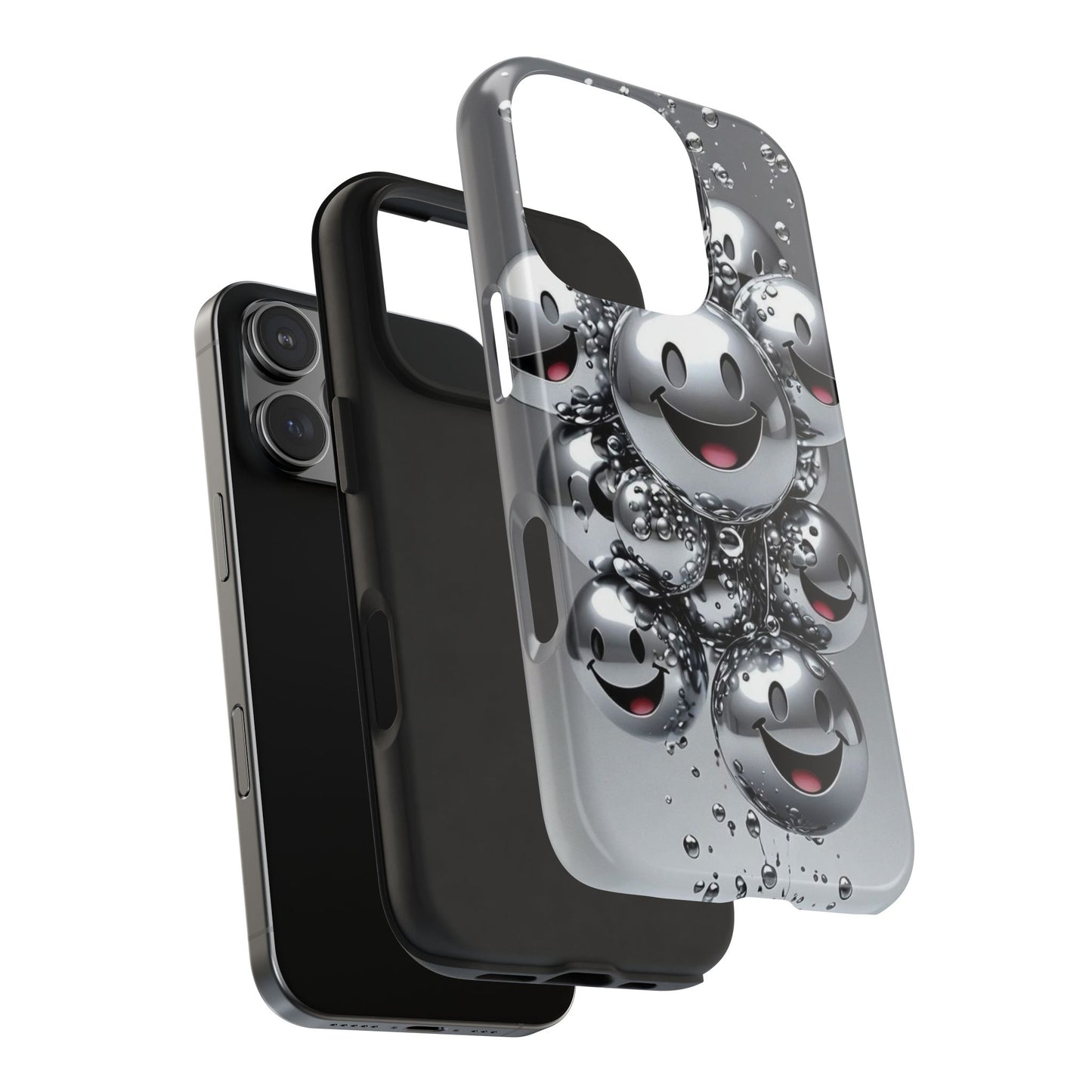 Smiley Bubble Tough Phone Cases - Durable Smartphone Protection, Fun Happy Face Design, Perfect for Gift | Iphone Case