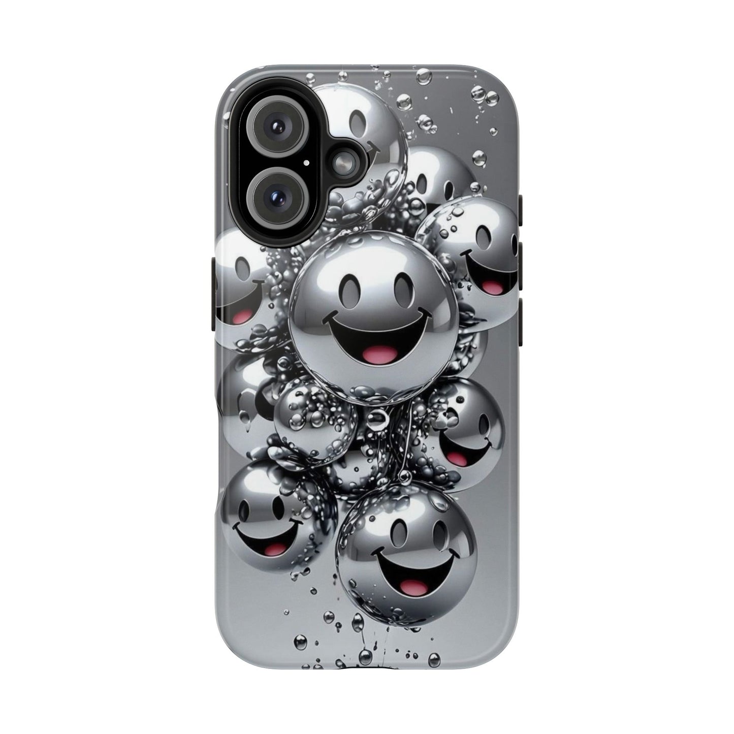 Smiley Bubble Tough Phone Cases - Durable Smartphone Protection, Fun Happy Face Design, Perfect for Gift | Iphone Case