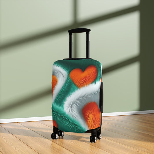 Heartfelt Luggage Cover for Travel Lovers, Colorful Suitcase Protector, Gift for Travelers, Stylish Travel Accessories | Suitcase