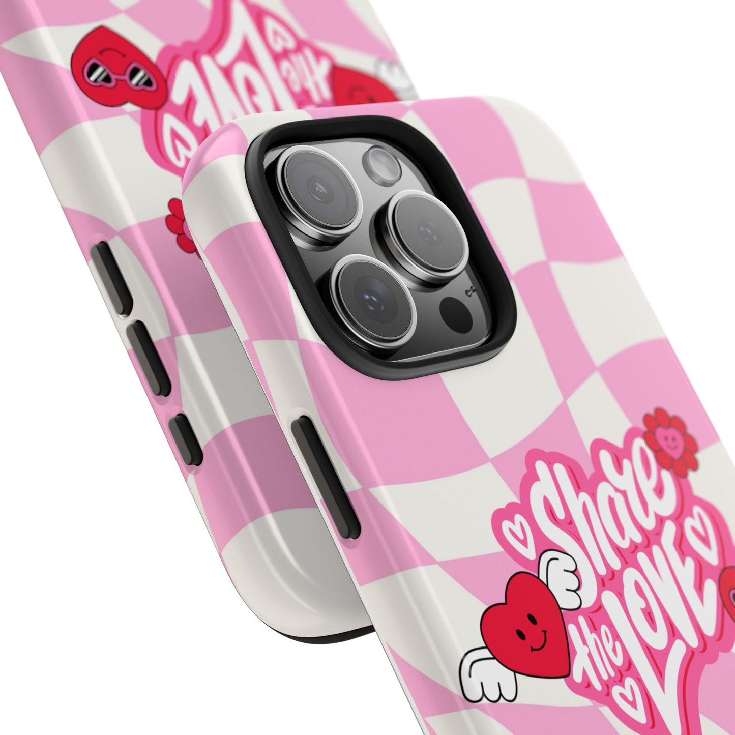 Share the Love Tough Phone Cases - Cute Heart Designs for Valentine's Day, Cute Phone Accessories, Gifts for Teens, Stylish Phone Covers