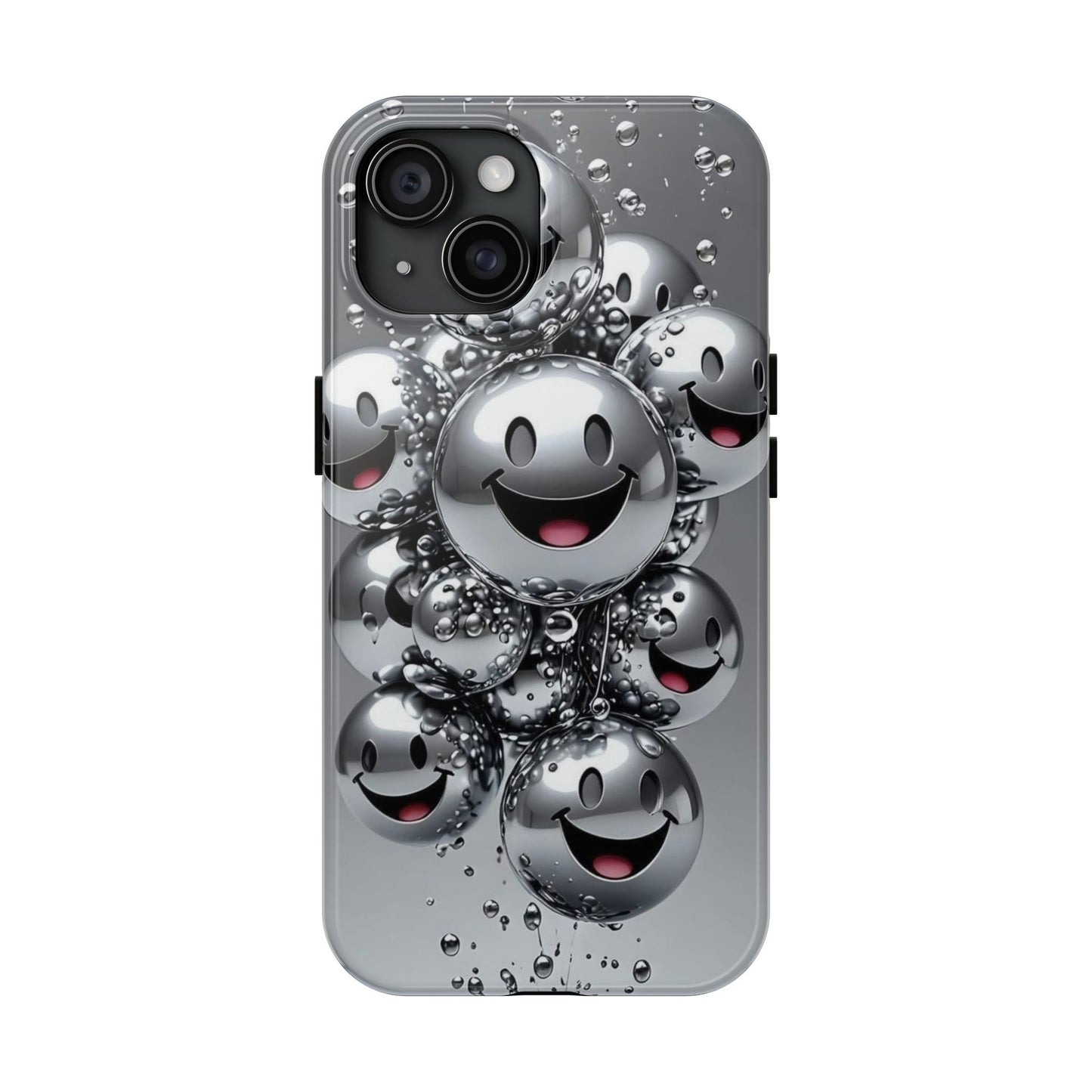 Smiley Bubble Tough Phone Cases - Durable Smartphone Protection, Fun Happy Face Design, Perfect for Gift | Iphone Case