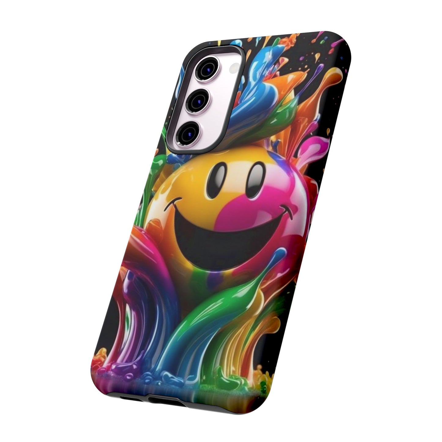 Colorful Smiley Phone Case - Fun and Funky, Vibrant Design, Gift for Friends, Cute Accessories, Unique Phone Cover | Samsung Case