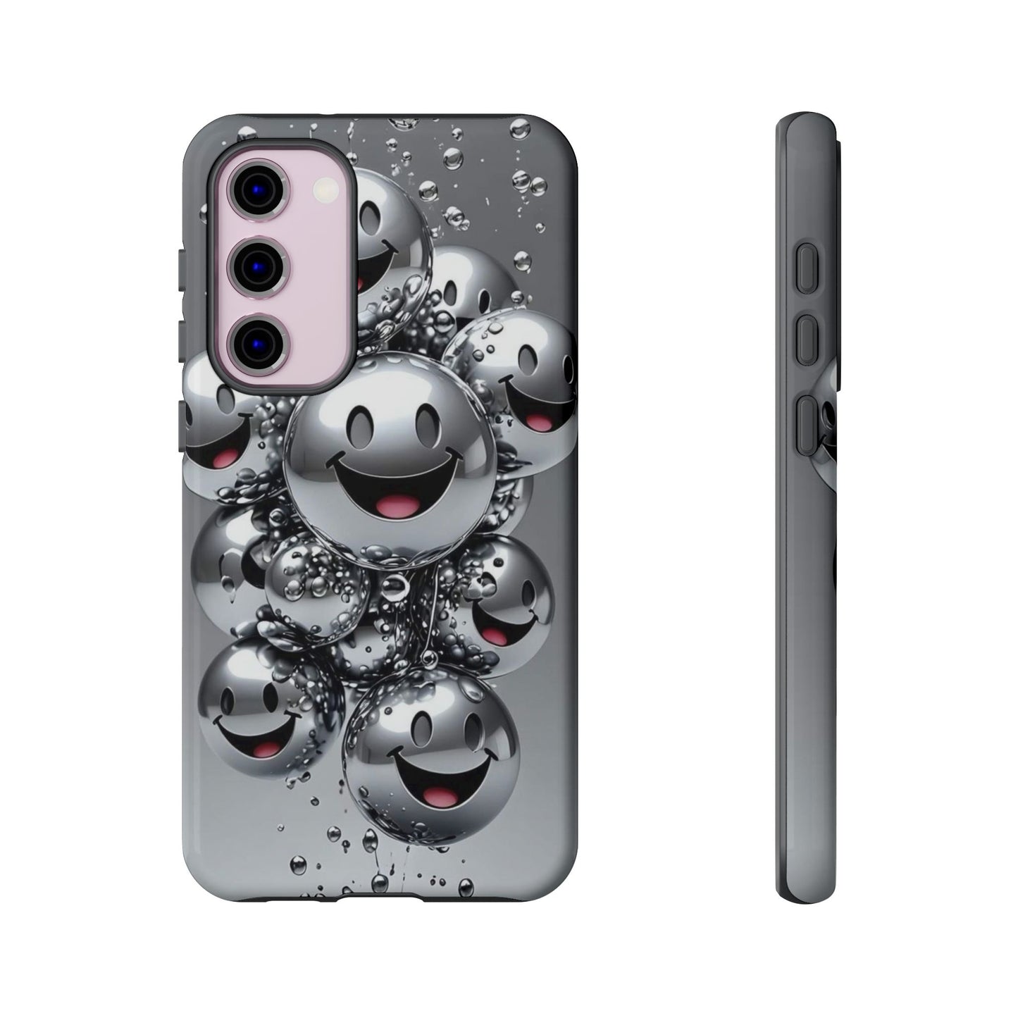 Cheerful Phone Case with Smiley Faces, Tough and Fun Case for You, Gift for Friends, Unique Smartphone Cover, Bubble Design | Samsung Case