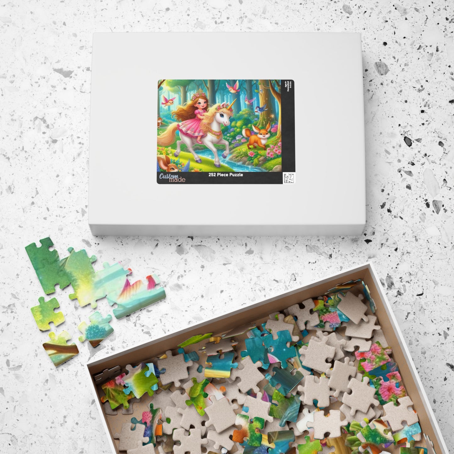 Whimsical Unicorn Puzzle for Kids, Family Fun, Magical Forest Theme, Kids Birthday Gift, Christmas Activity