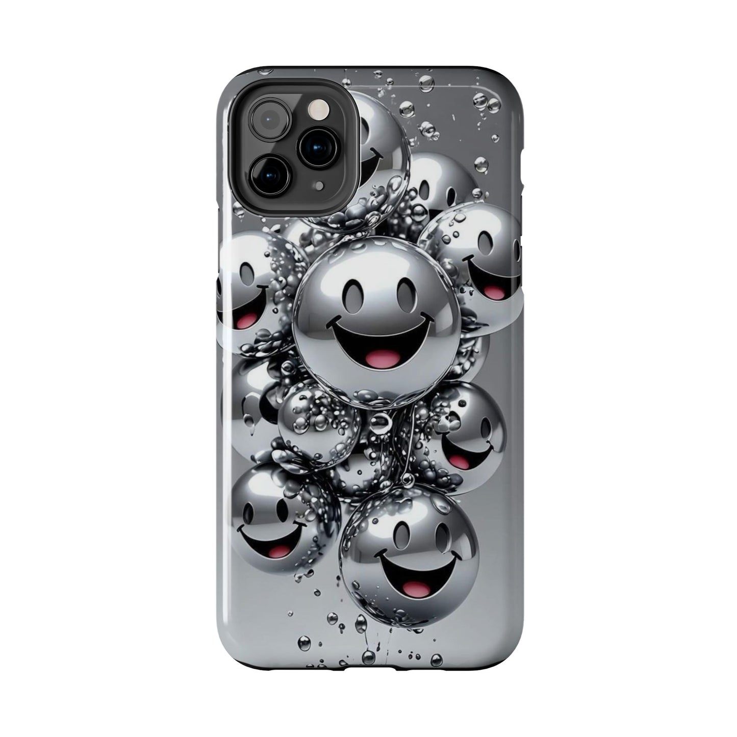 Smiley Bubble Tough Phone Cases - Durable Smartphone Protection, Fun Happy Face Design, Perfect for Gift | Iphone Case