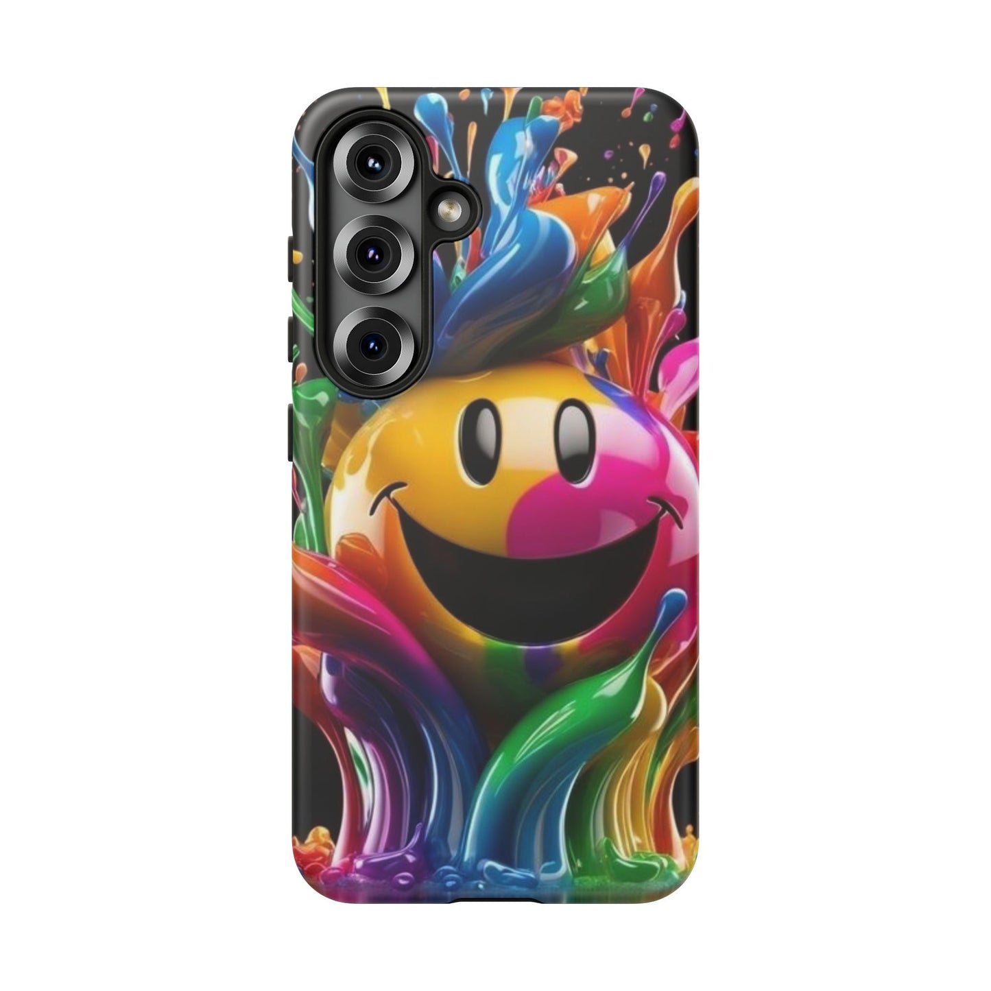 Colorful Smiley Phone Case - Fun and Funky, Vibrant Design, Gift for Friends, Cute Accessories, Unique Phone Cover | Samsung Case
