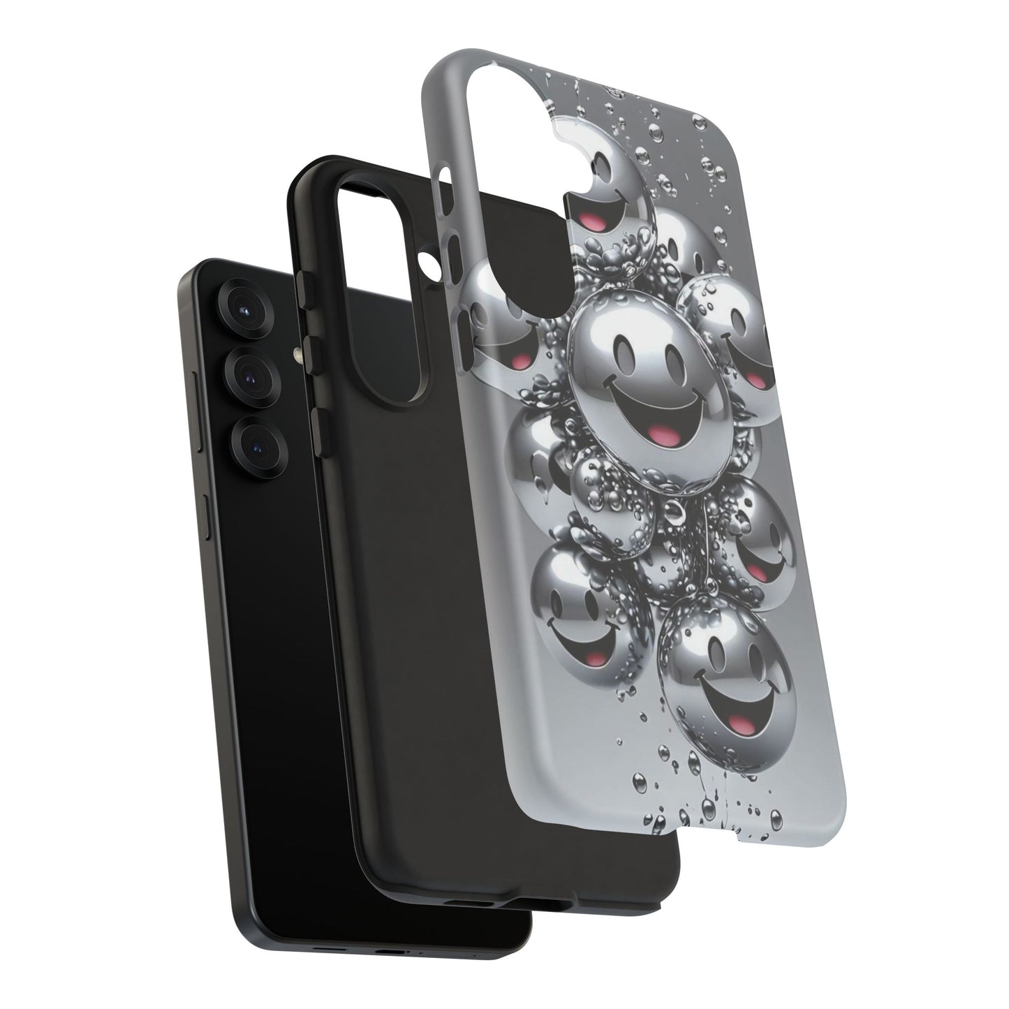 Cheerful Phone Case with Smiley Faces, Tough and Fun Case for You, Gift for Friends, Unique Smartphone Cover, Bubble Design | Samsung Case